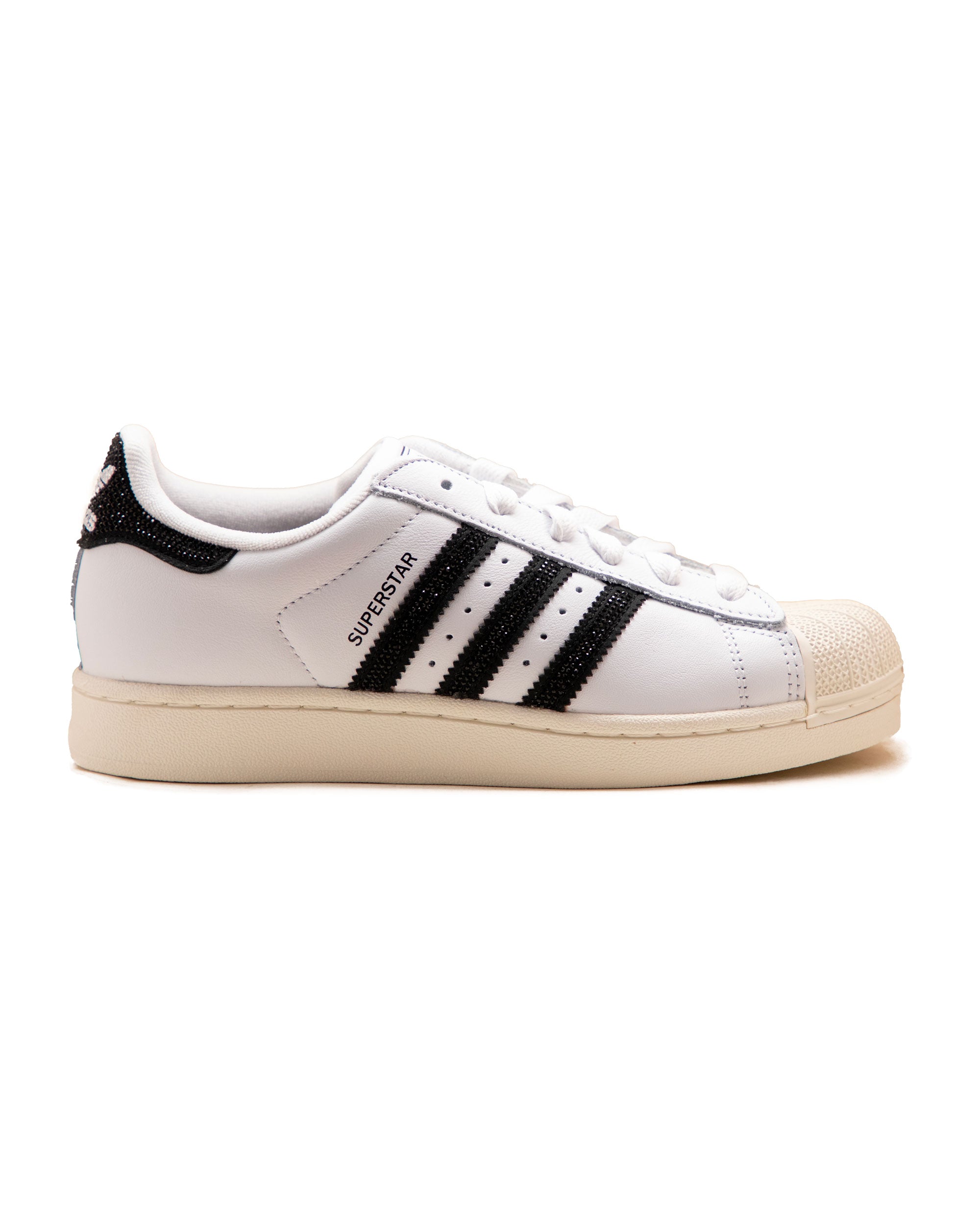 Adidas Superstar II White Glitter Black