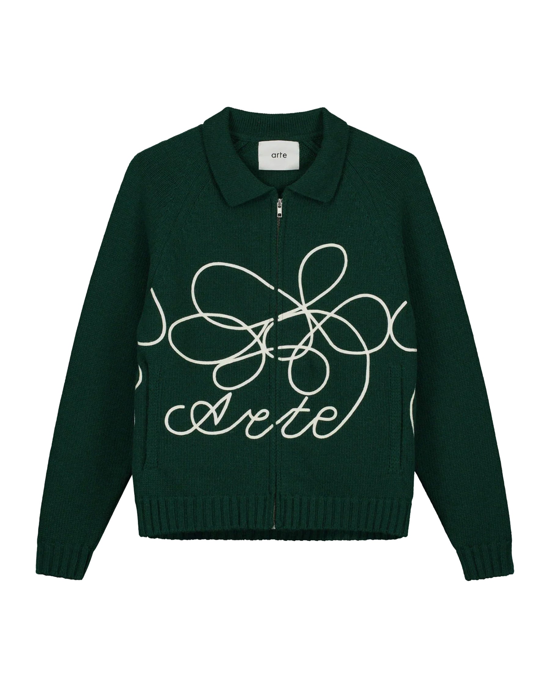 Arte Antwerp Flower Logo Knit Verde