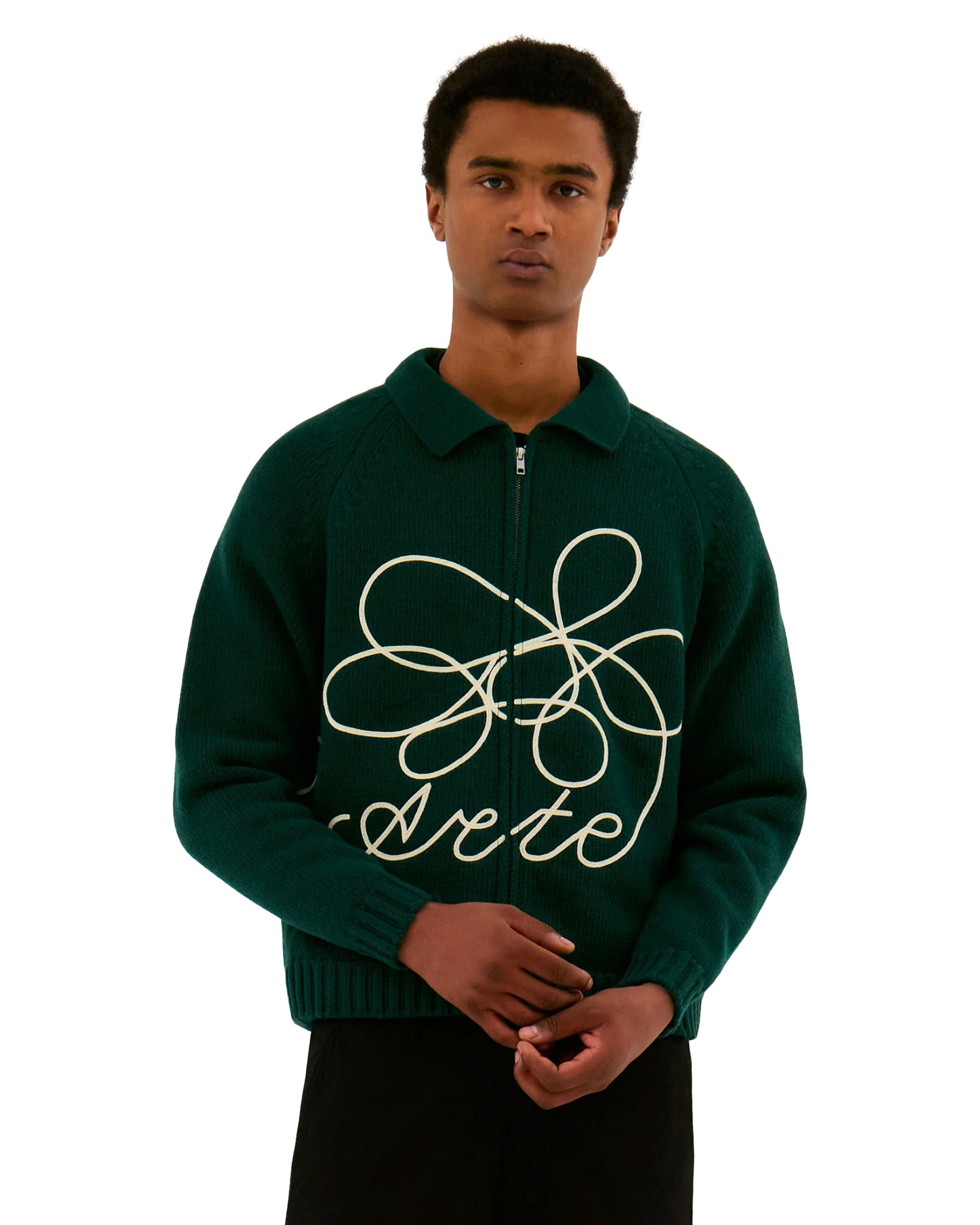 Arte Antwerp Flower Logo Knit Verde
