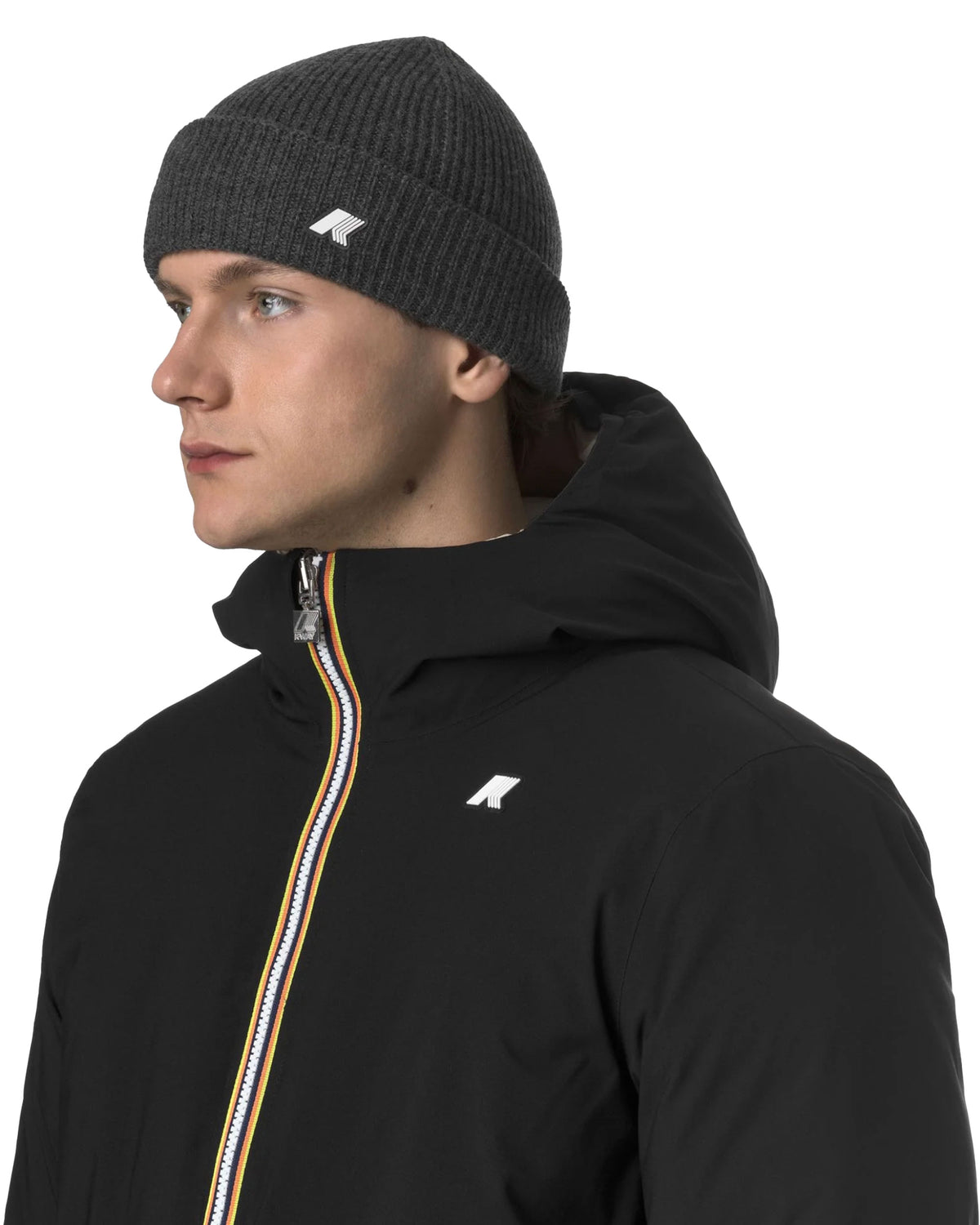 Beanie K-Way Brice Cardigan Stitch Wool Grey Shadow