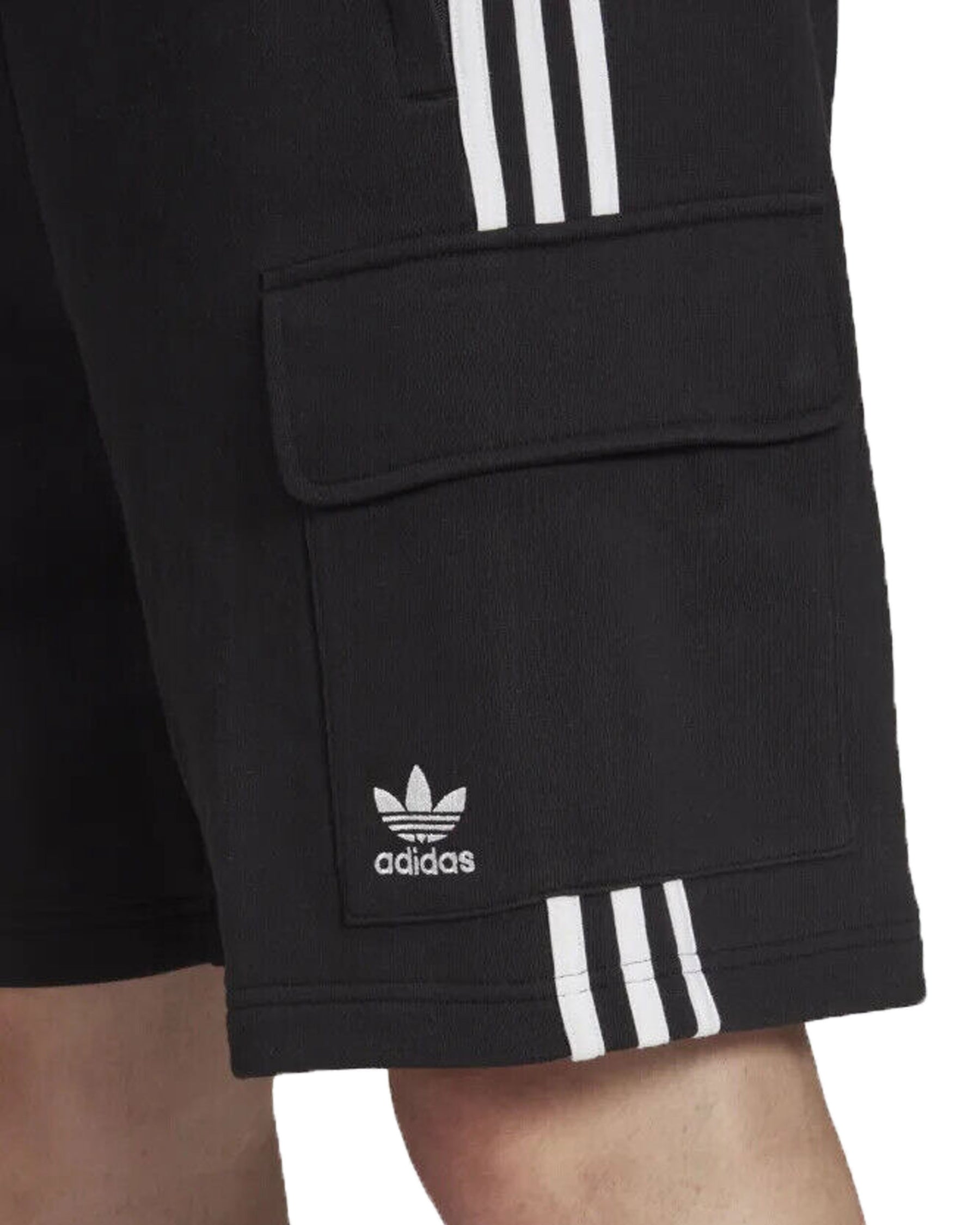 Bermuda Uomo Adidas Cargo 3 Stripe Black