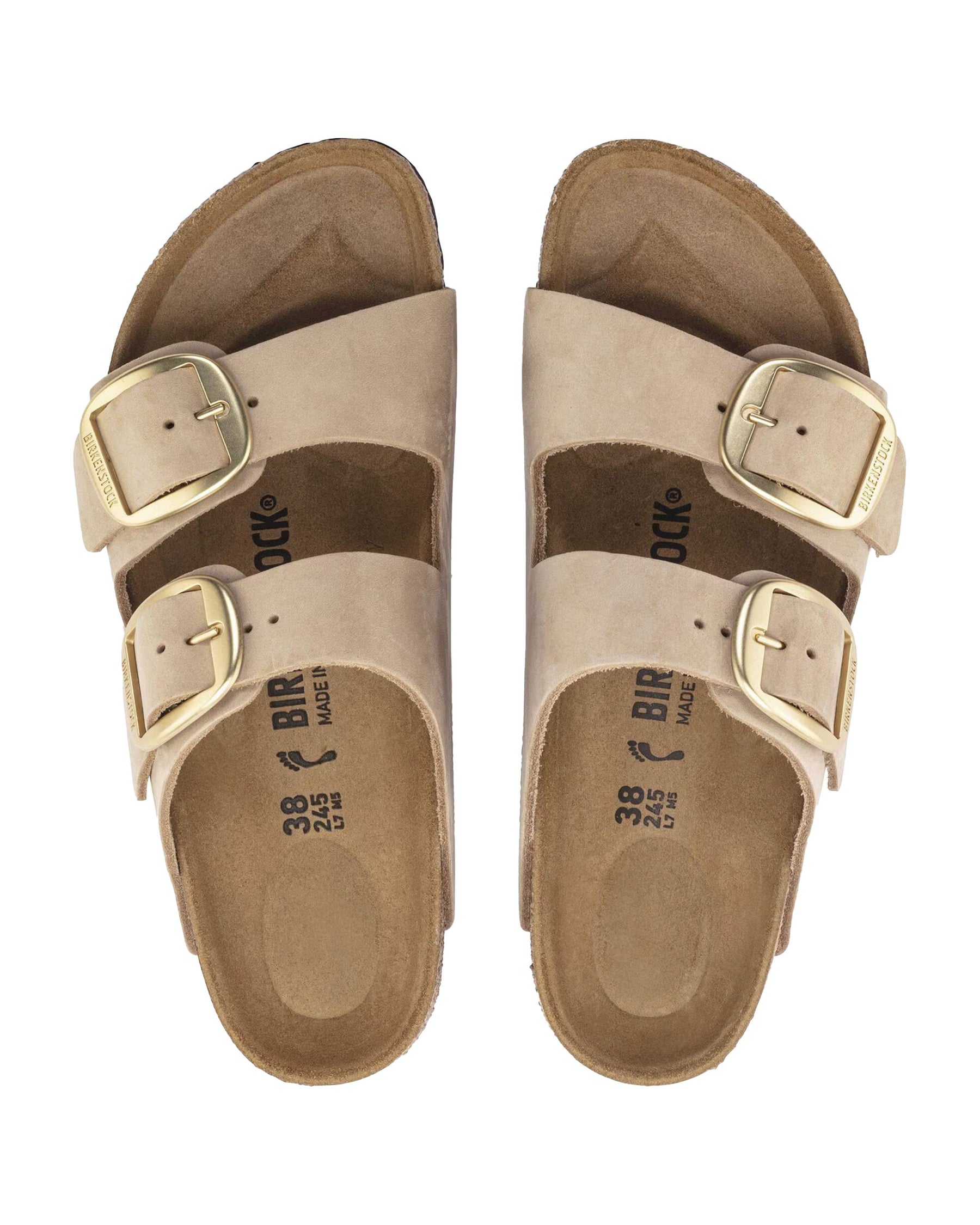 Birkenstock Arizona Big Buckle Beige Calzata Stretta