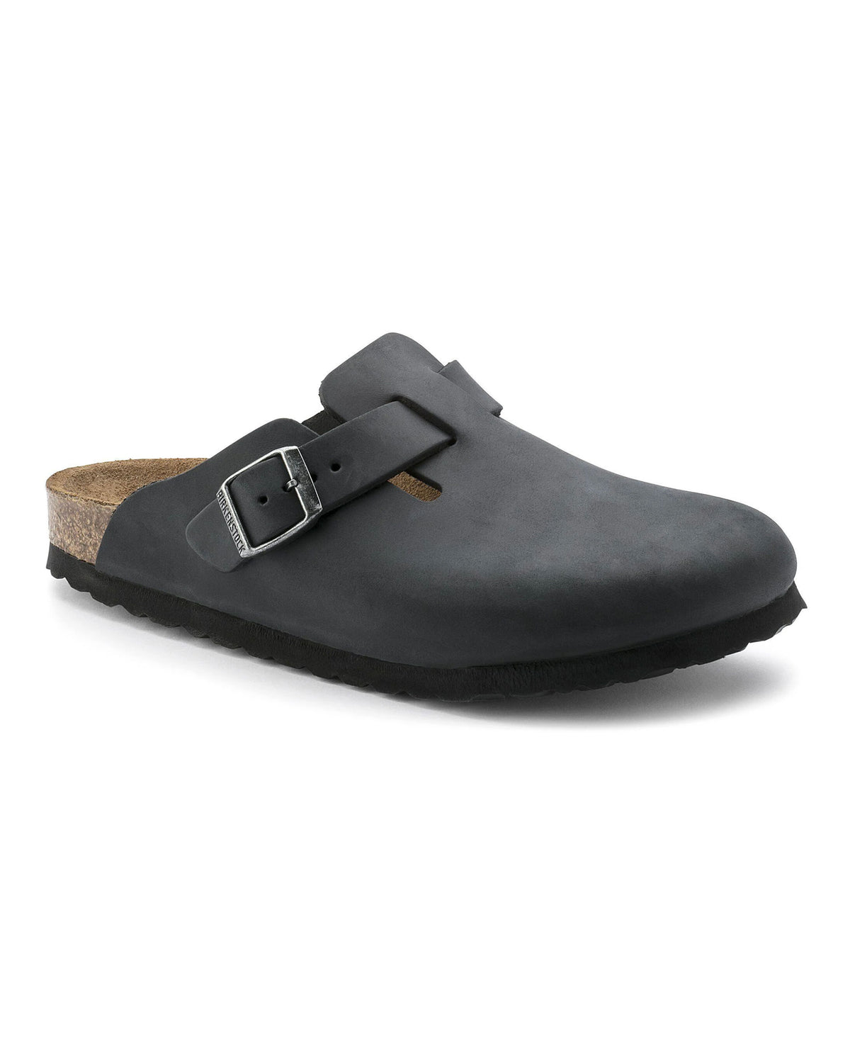 Birkenstock Boston Bs Pelle Oliata Nero