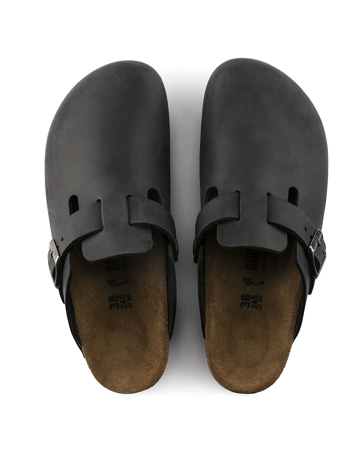 Birkenstock Boston Bs Pelle Oliata Nero
