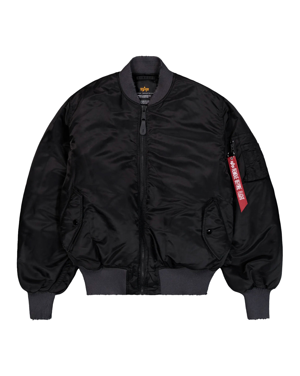 Bomber Uomo Alpha Industries MA-1 Distressed Nero