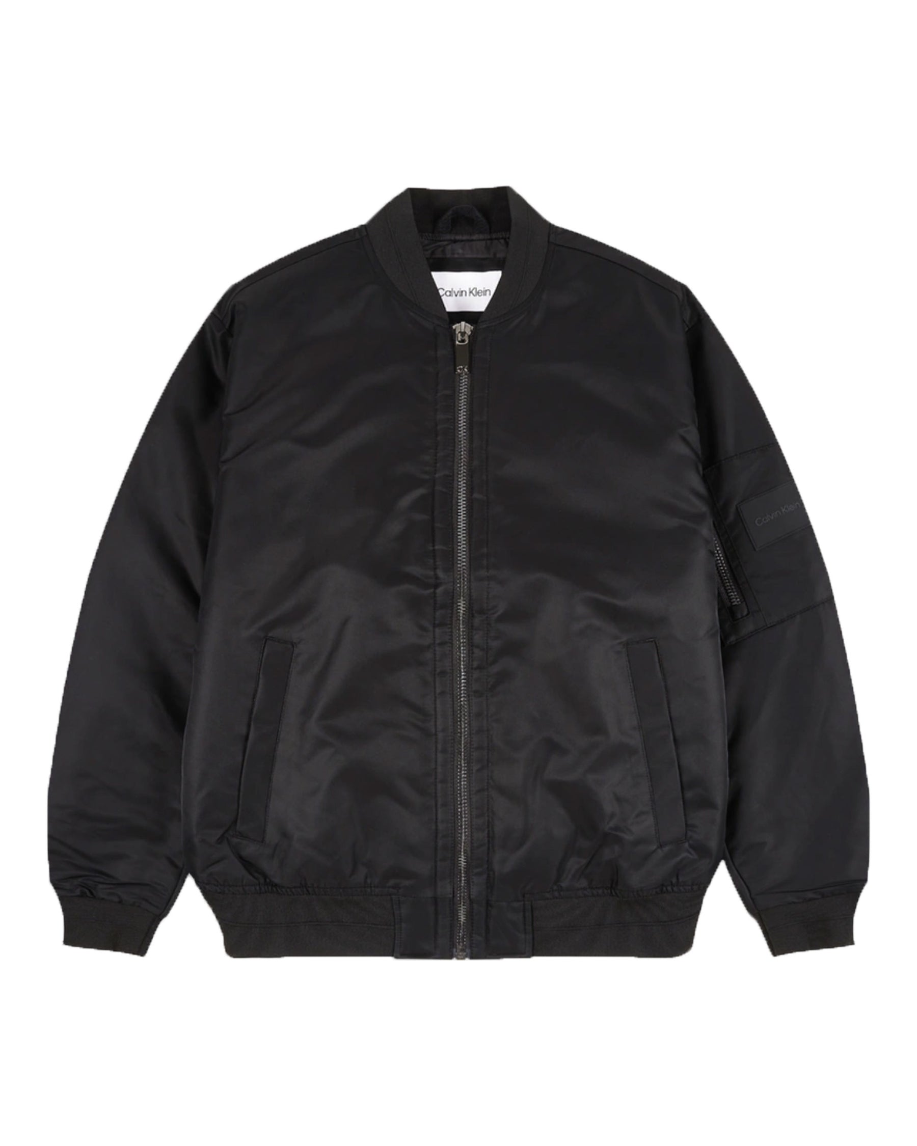 Bomber Uomo Calvin Klein Recycled Satin Hero Nero