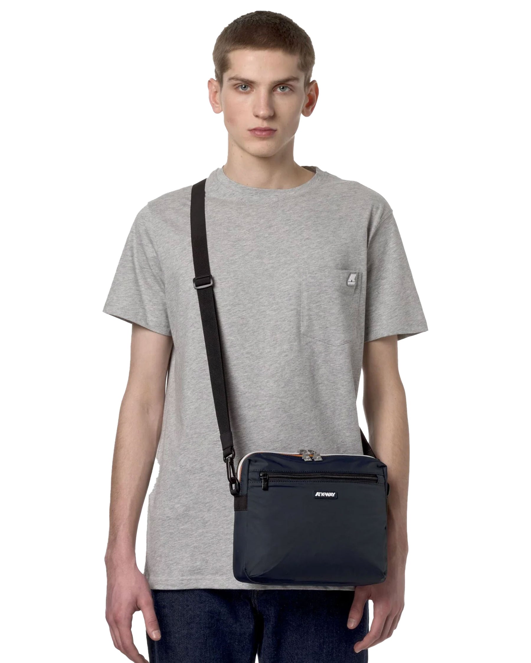 Borsello K-Way Moire Blu