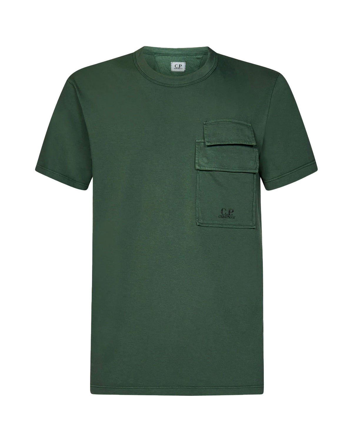 CP Company 20-1 Jersey Flap Pocket Tee Duck Green