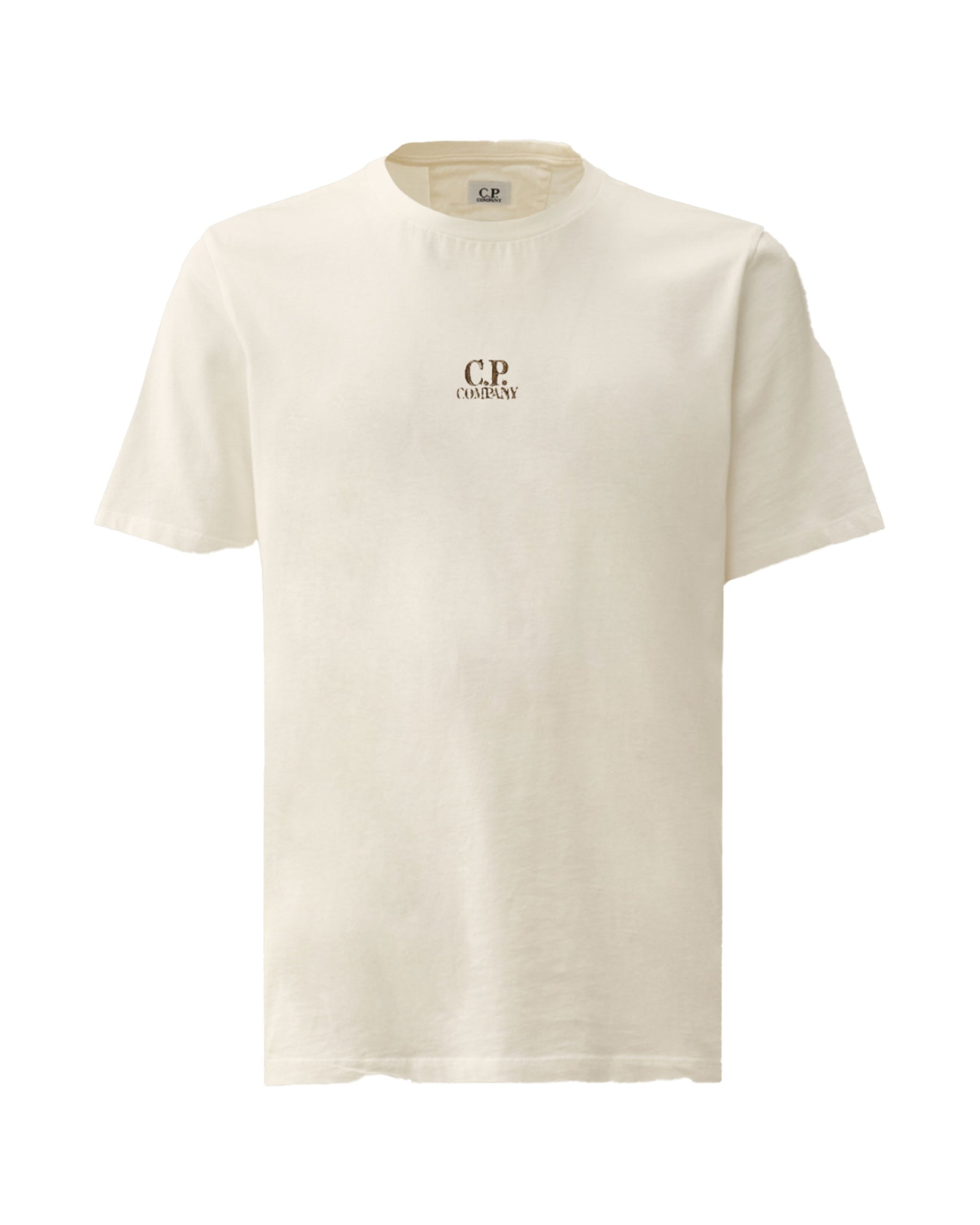 CP Company 24-1 Jersey Artisanal Three Cards Tee White