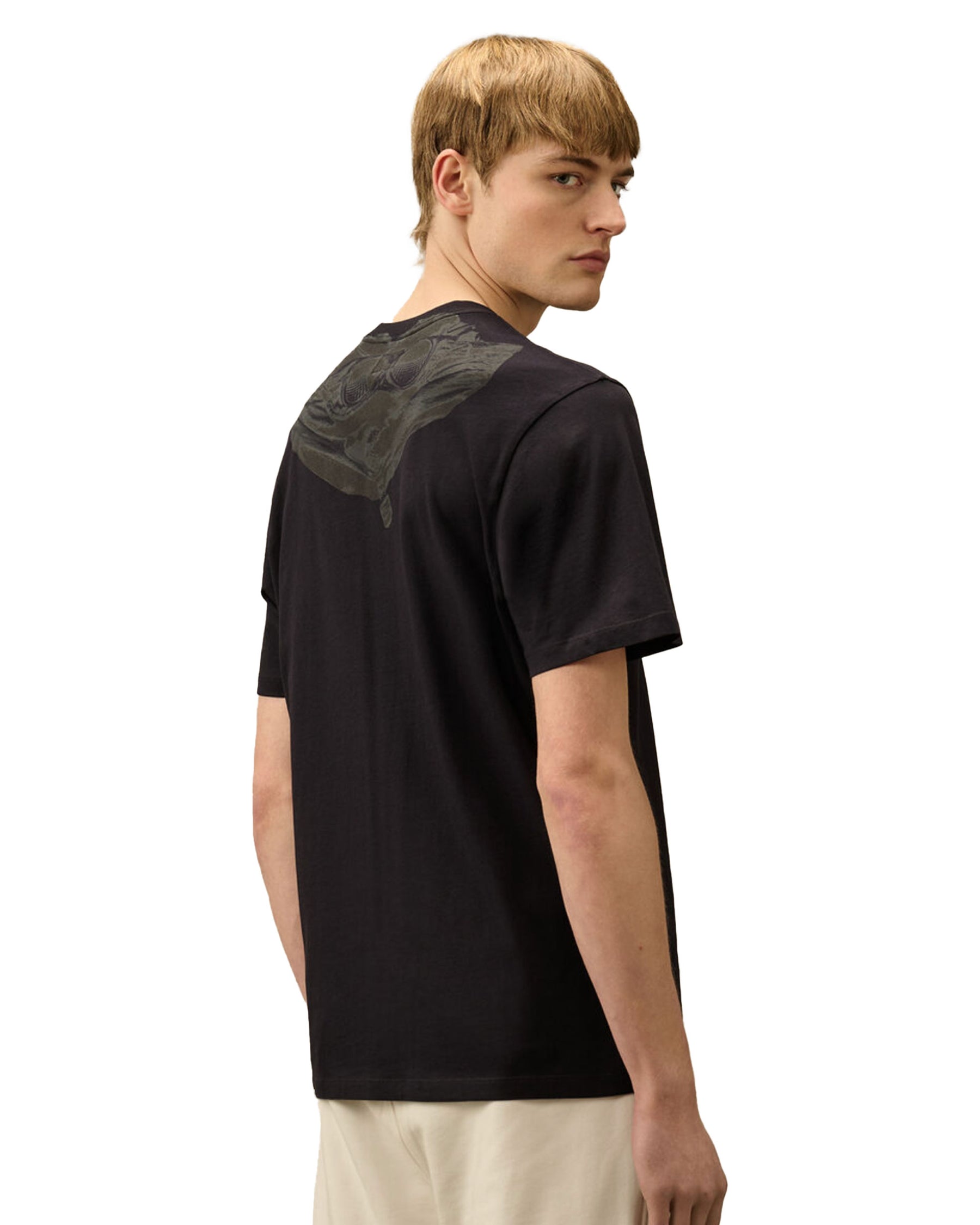 CP Company 30-1 Jersey Back Goggle Tee Blue