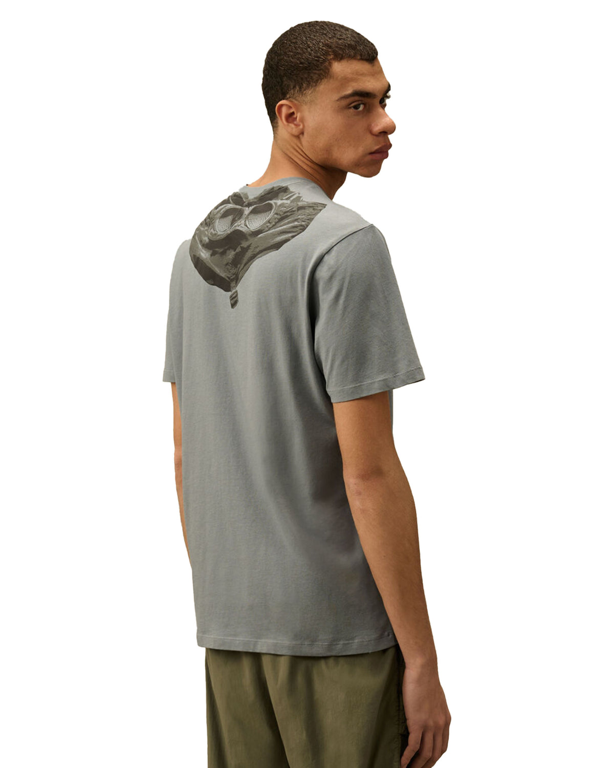 CP Company 30-1 Jersey Back Goggle Tee Grey