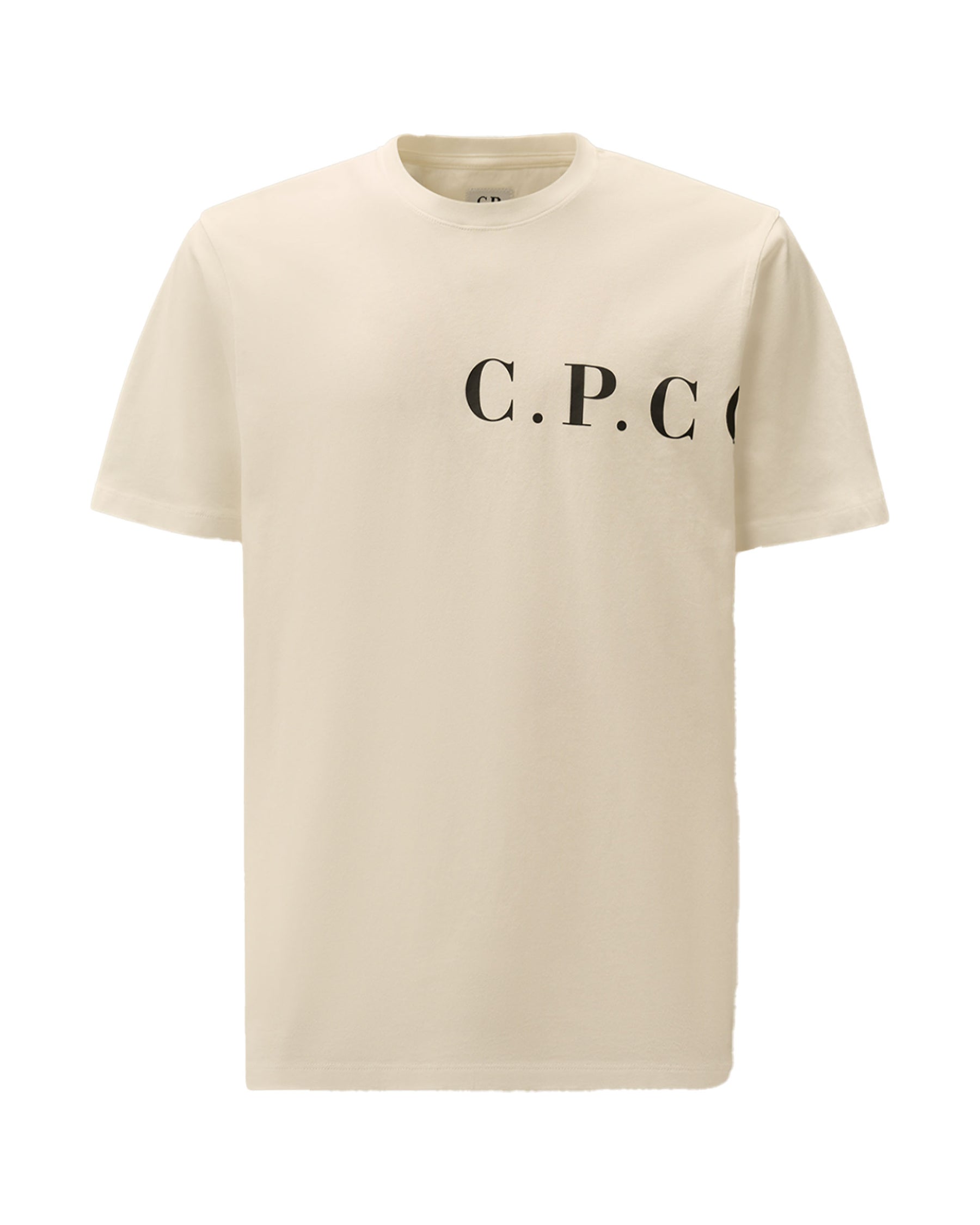 CP Company 30-1 Jersey Front-Back Logo Tee White