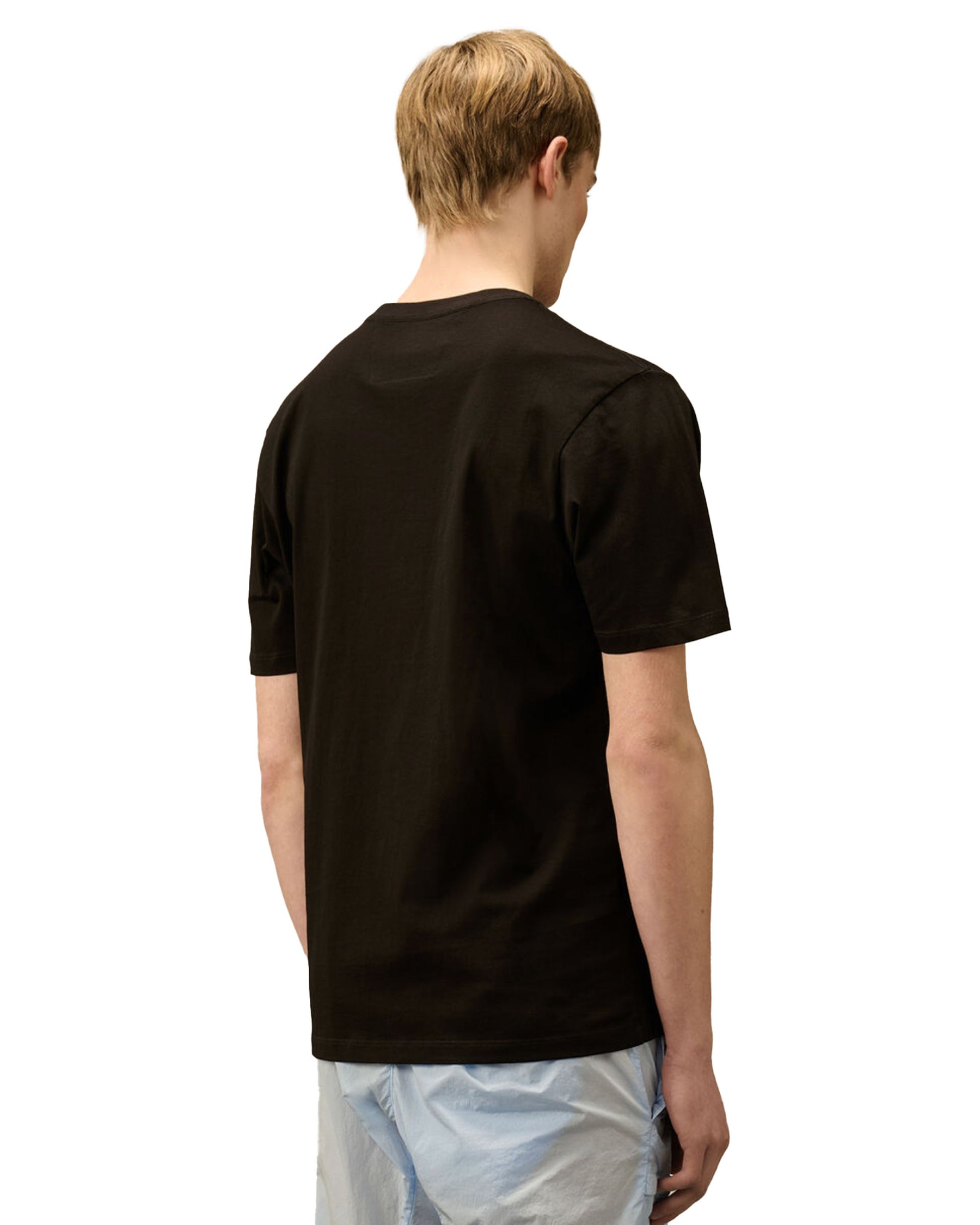 CP Company 30-1 Jersey Logo Patch T-Shirt Nero