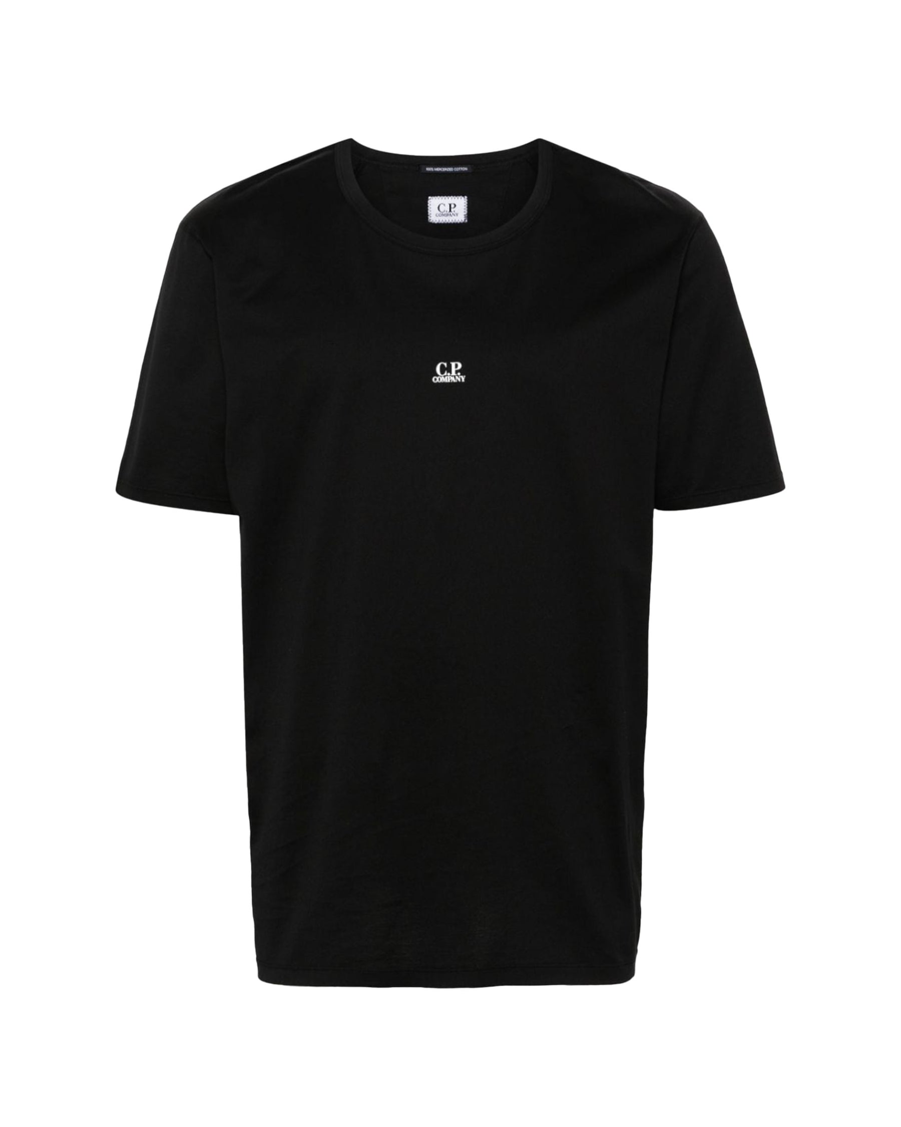 CP Company 70-2 Mercerized Jersey Logo Tee Black