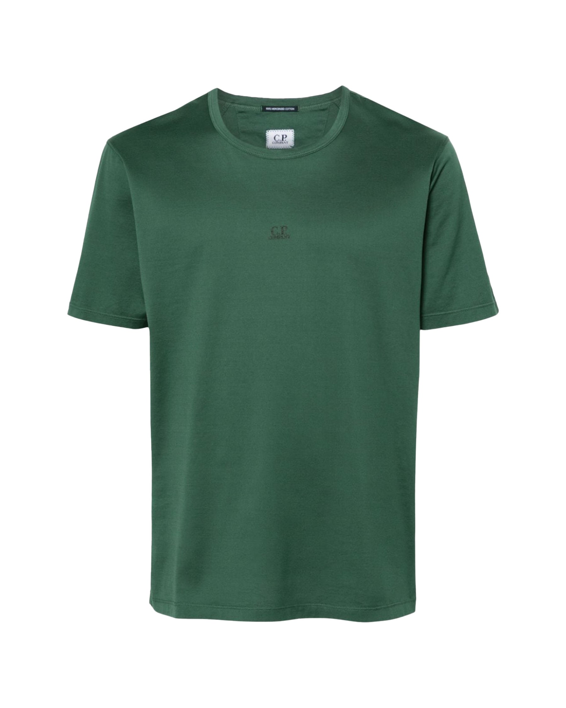 CP Company 70-2 Mercerized Jersey Logo Tee Duck Green