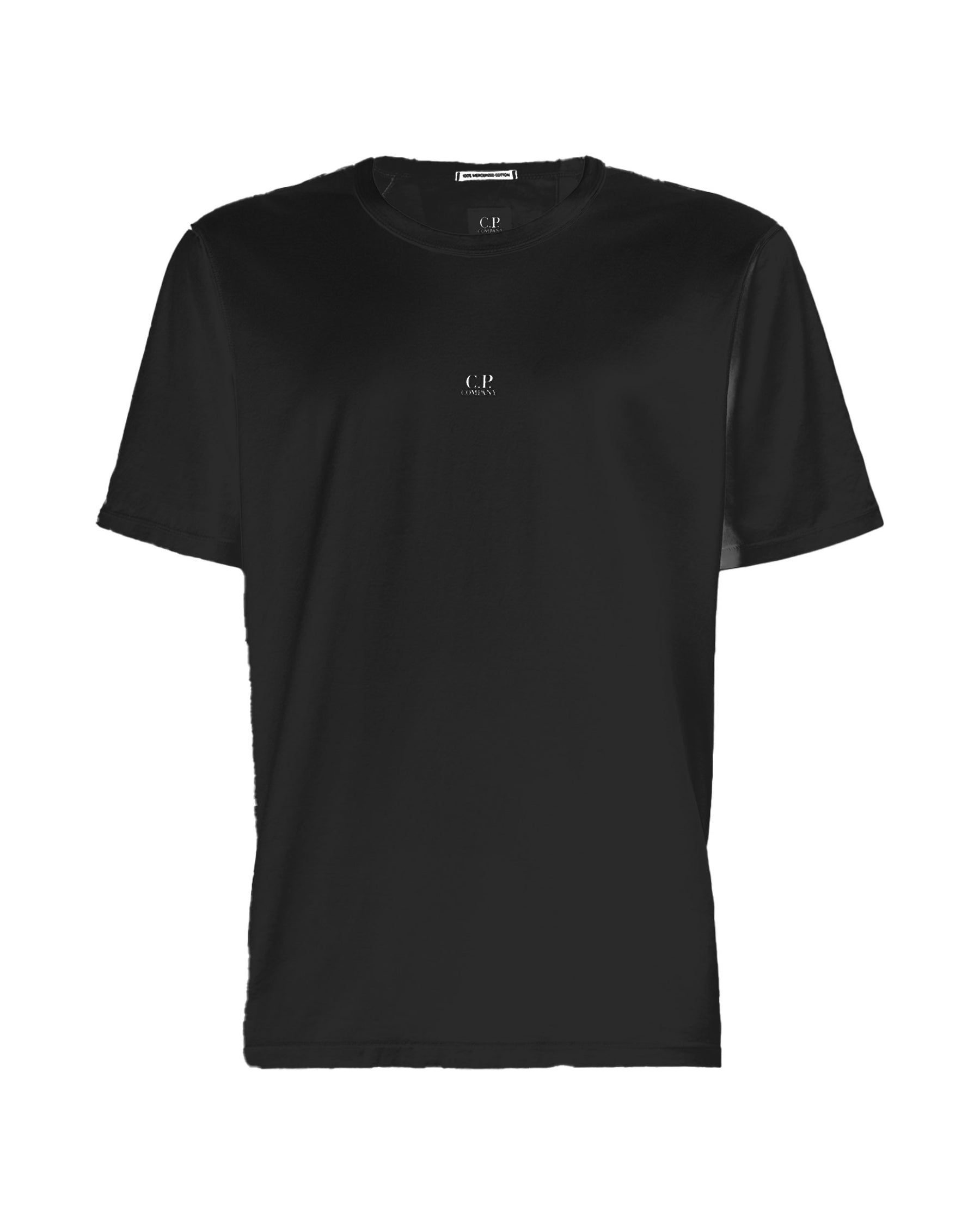 CP Company 70-2 Mercerized Jersey Printed Logo Tee Black