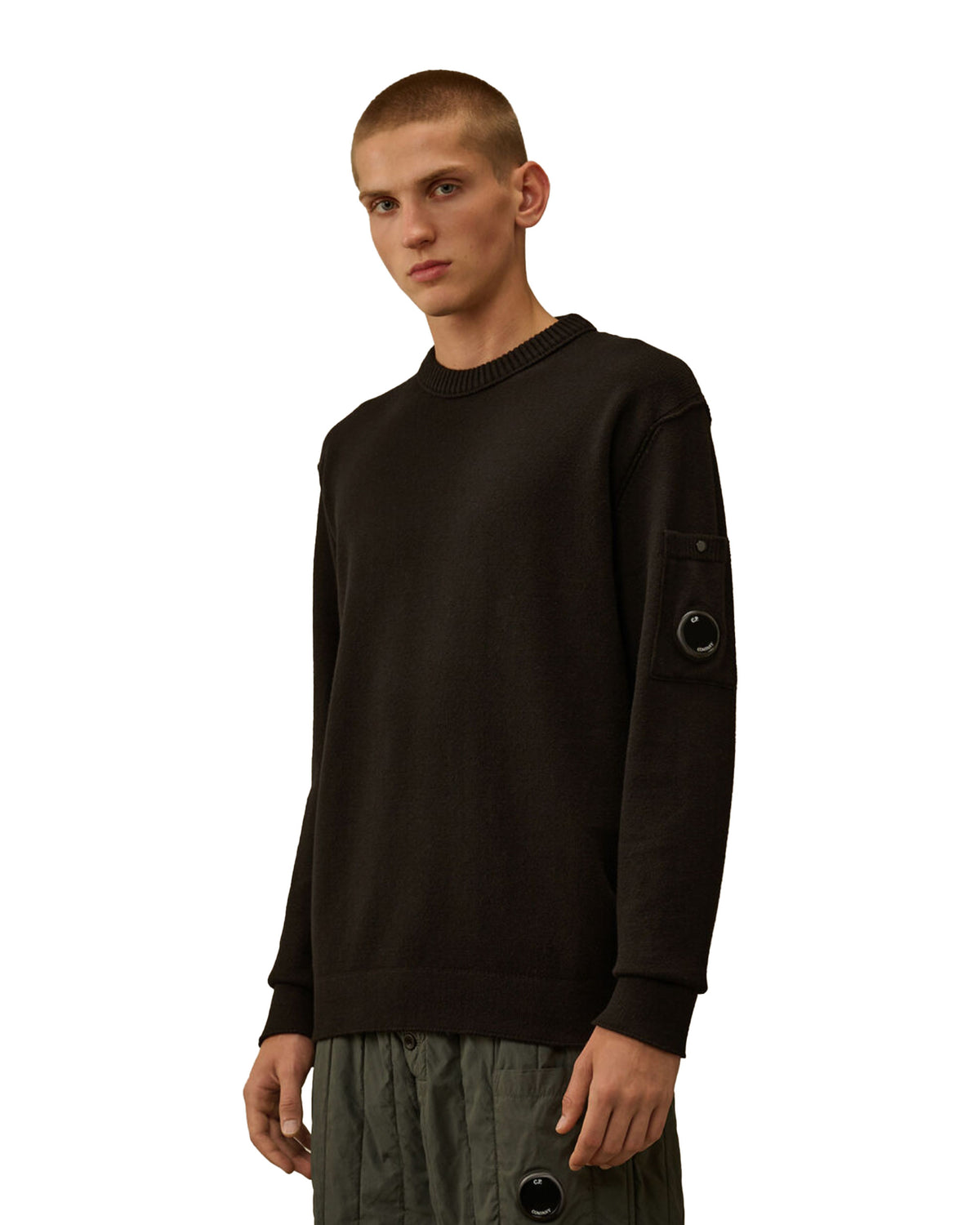 CP Company CP Company Knitwear Crew Neck In Soft Cotton Stretch Black