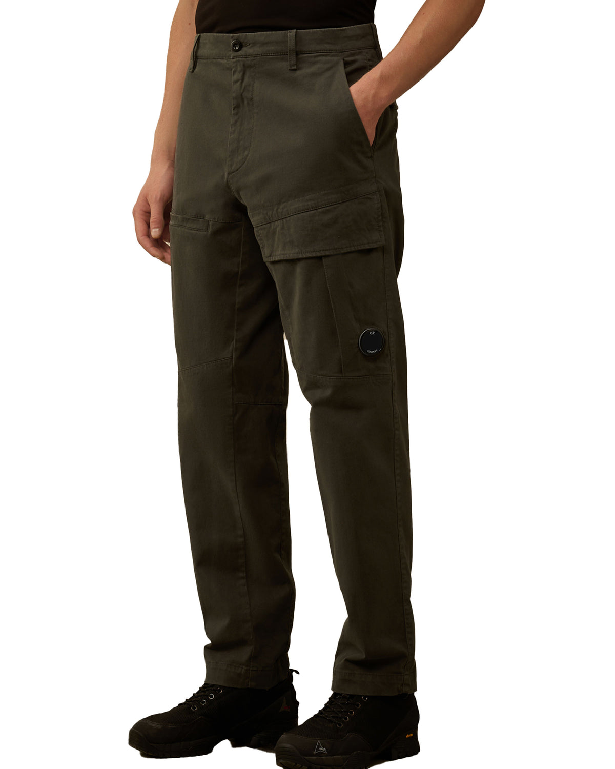 CP Company Cargo Pant in Stretch Satin Dark Shadow