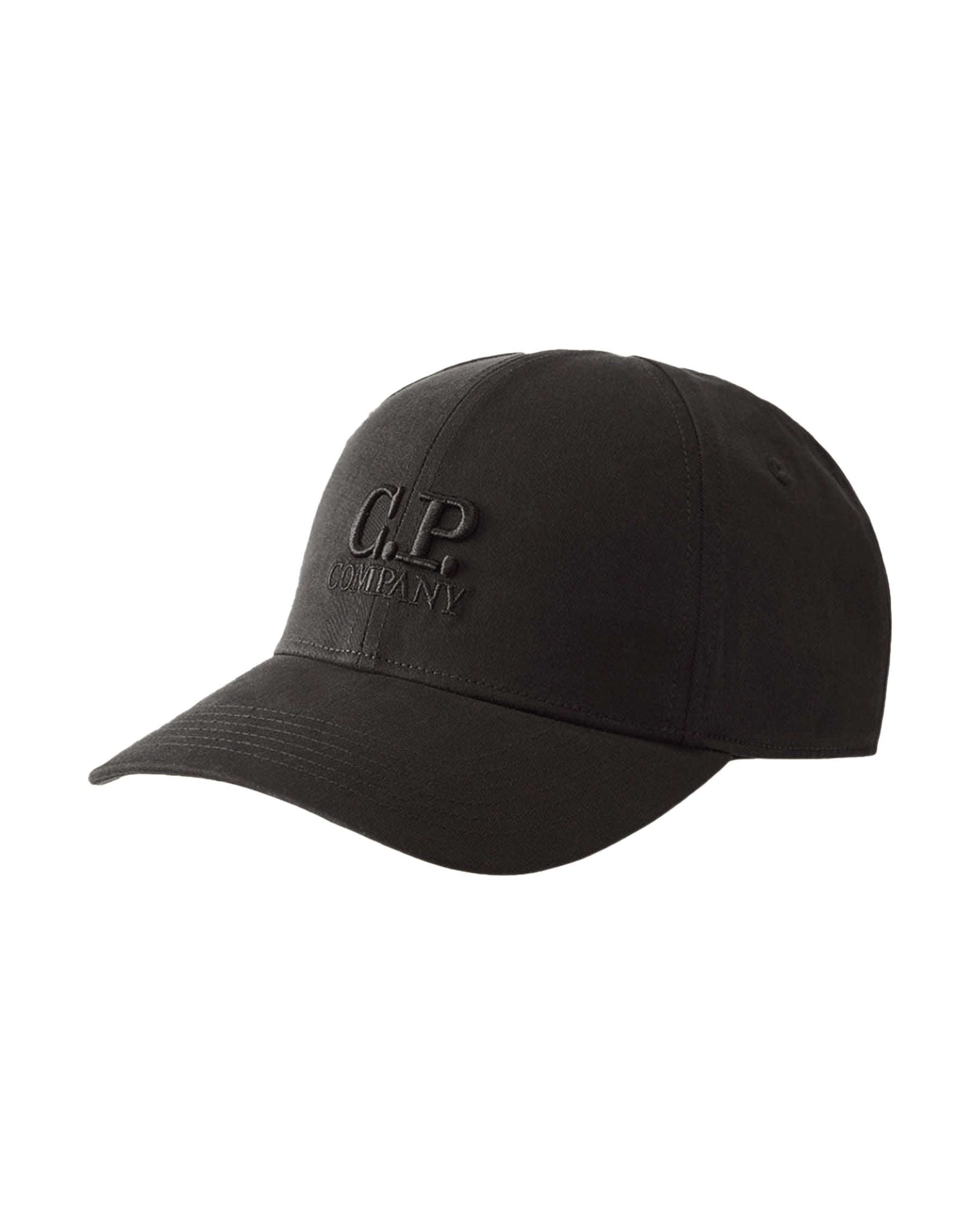 CP Company Gabardine Logo Cap Total Eclipse Blue