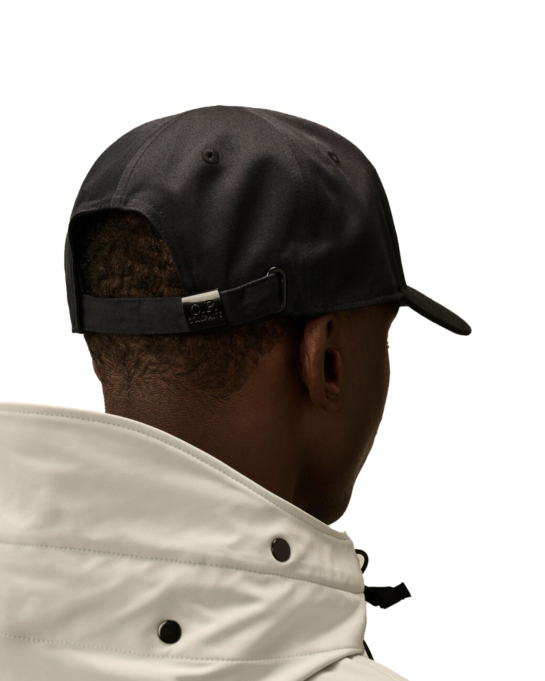 CP Company Gabardine Logo Cap Total Eclipse Blue