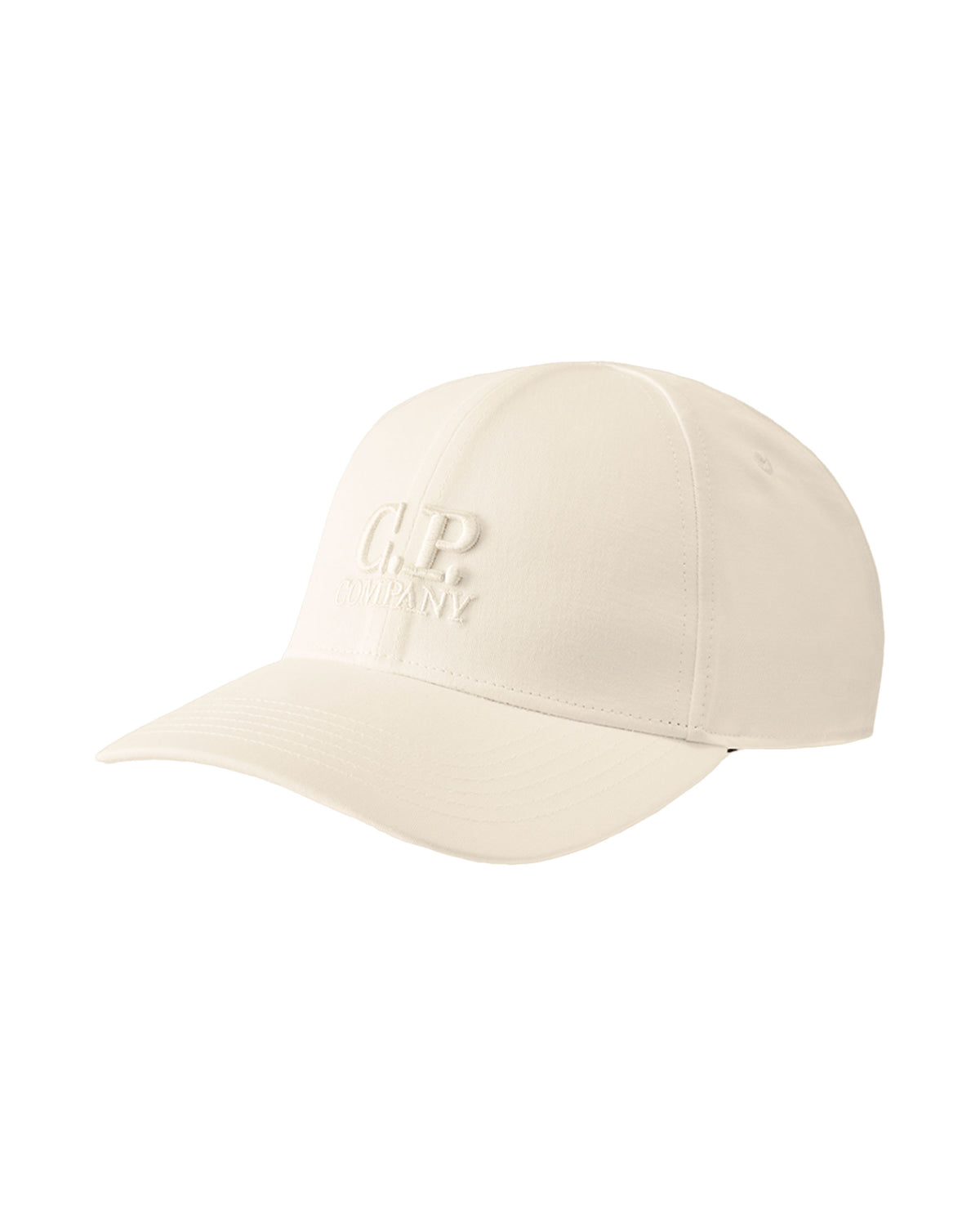 CP Company Gabardine Logo Cap White