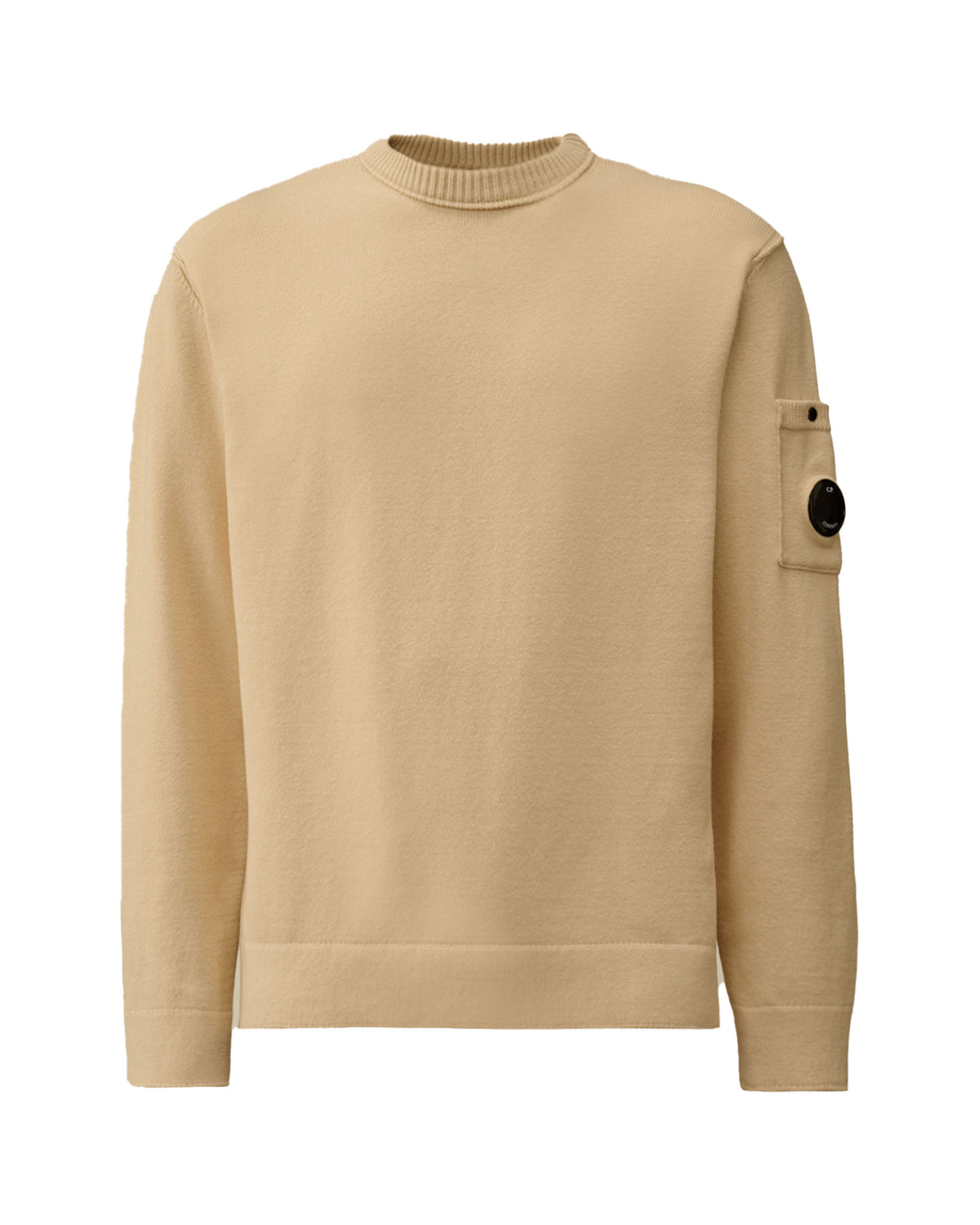 CP Company Knitwear Crew Neck In Soft Cotton Stretch Pistacchio Shell