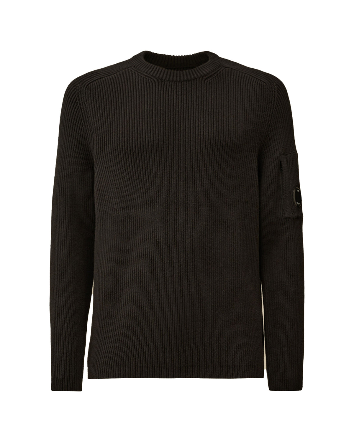 CP Company Knitwear Crew Neck in Full Rib Nero