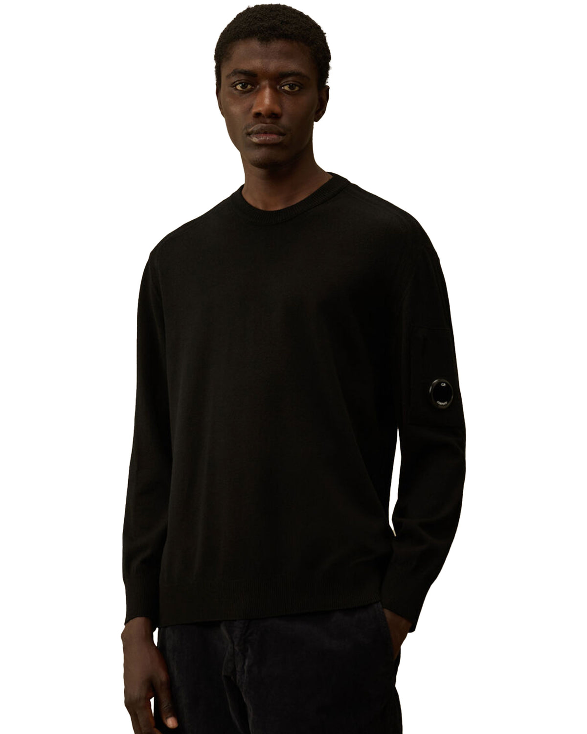 CP Company Knitwear Crew Neck in Merino Wool Black
