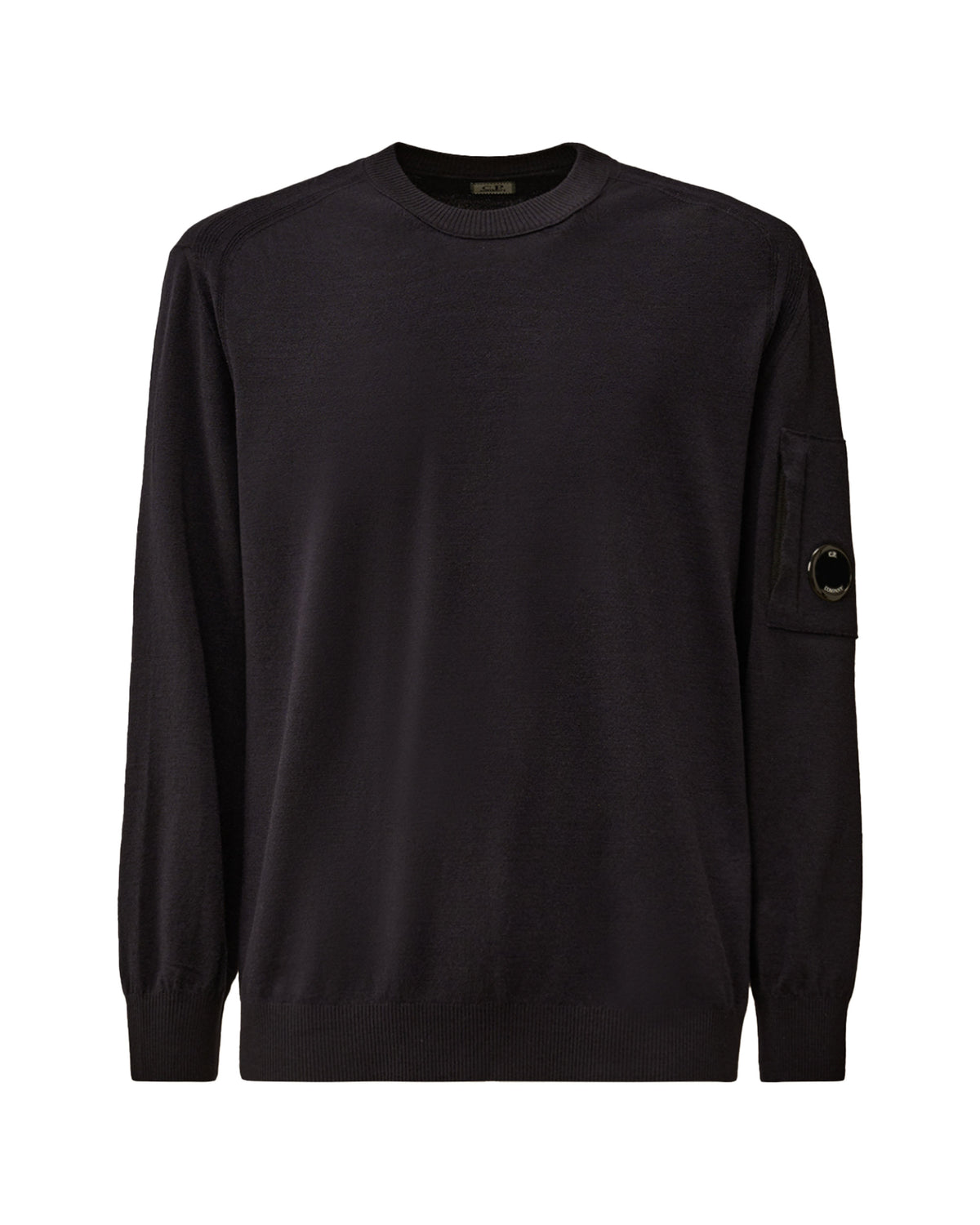 CP Company Knitwear Crew Neck in Merino Wool Total Eclipse