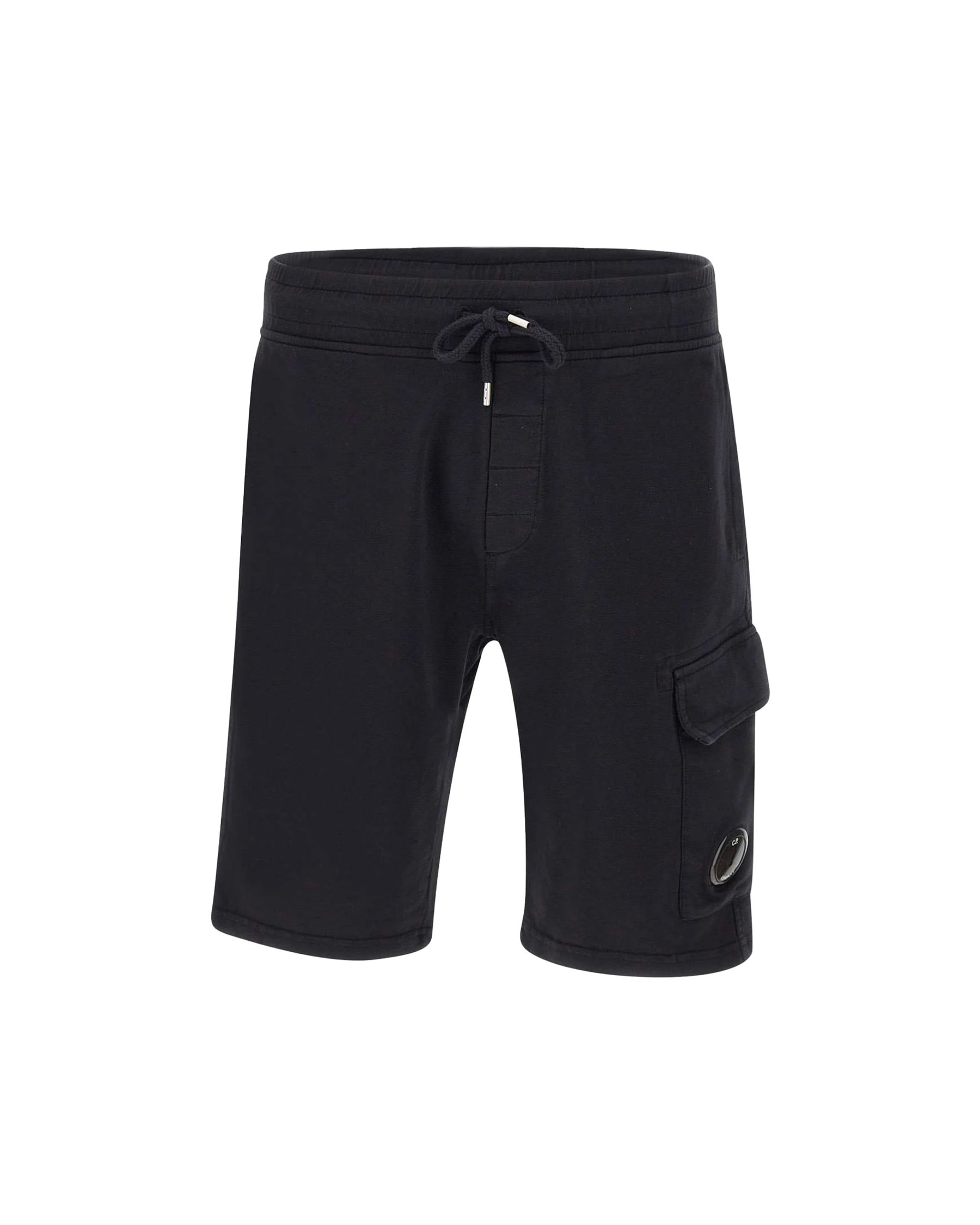 CP Company Light Fleece Utility Shorts Nero