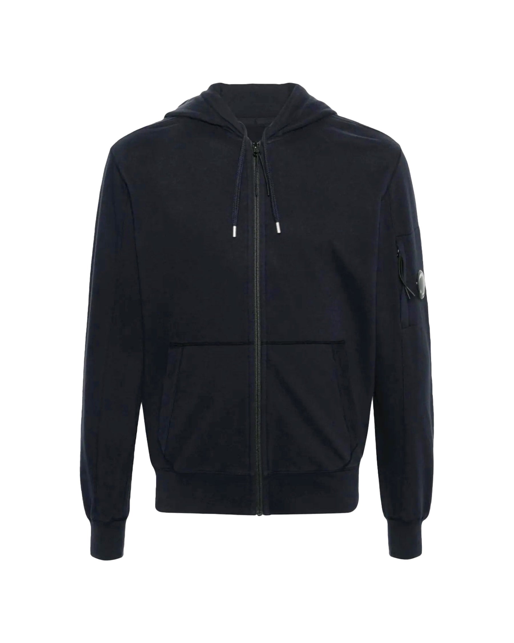 CP Company Light Fleece Zipped Hoodie Blue