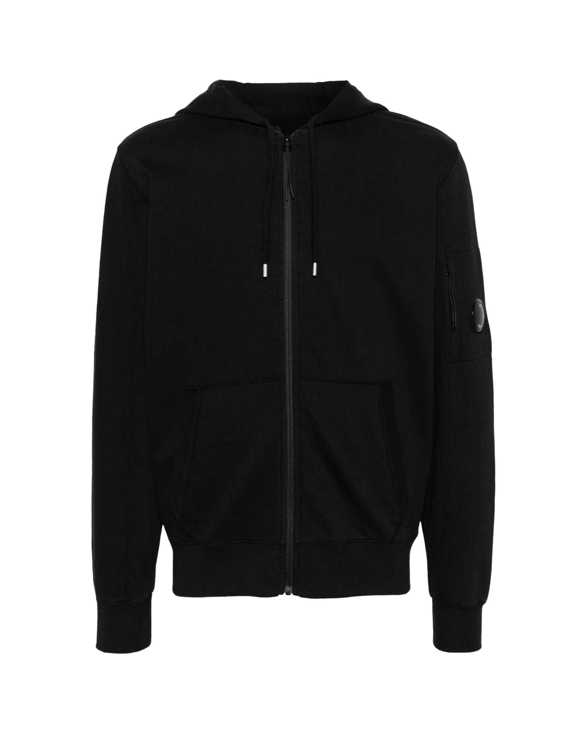 CP Company Light Fleece Zipped Hoodie Nero