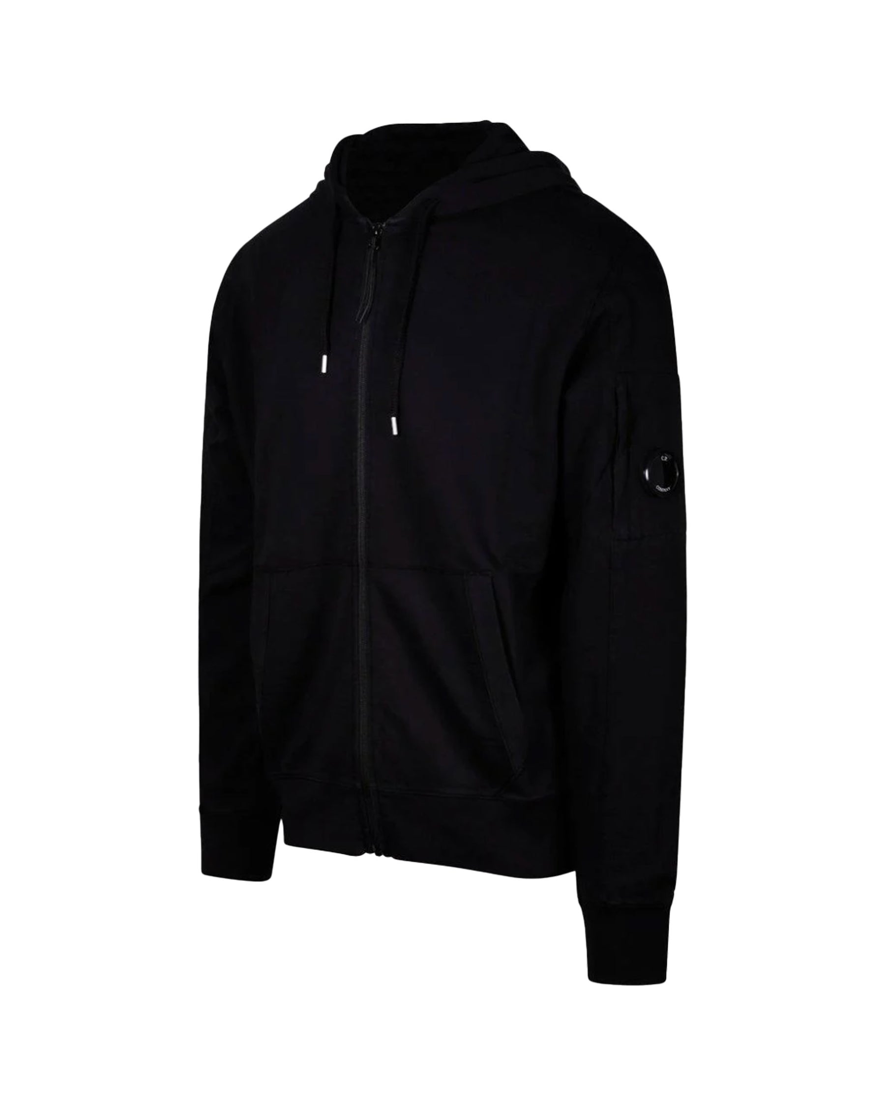 CP Company Light Fleece Zipped Hoodie Nero