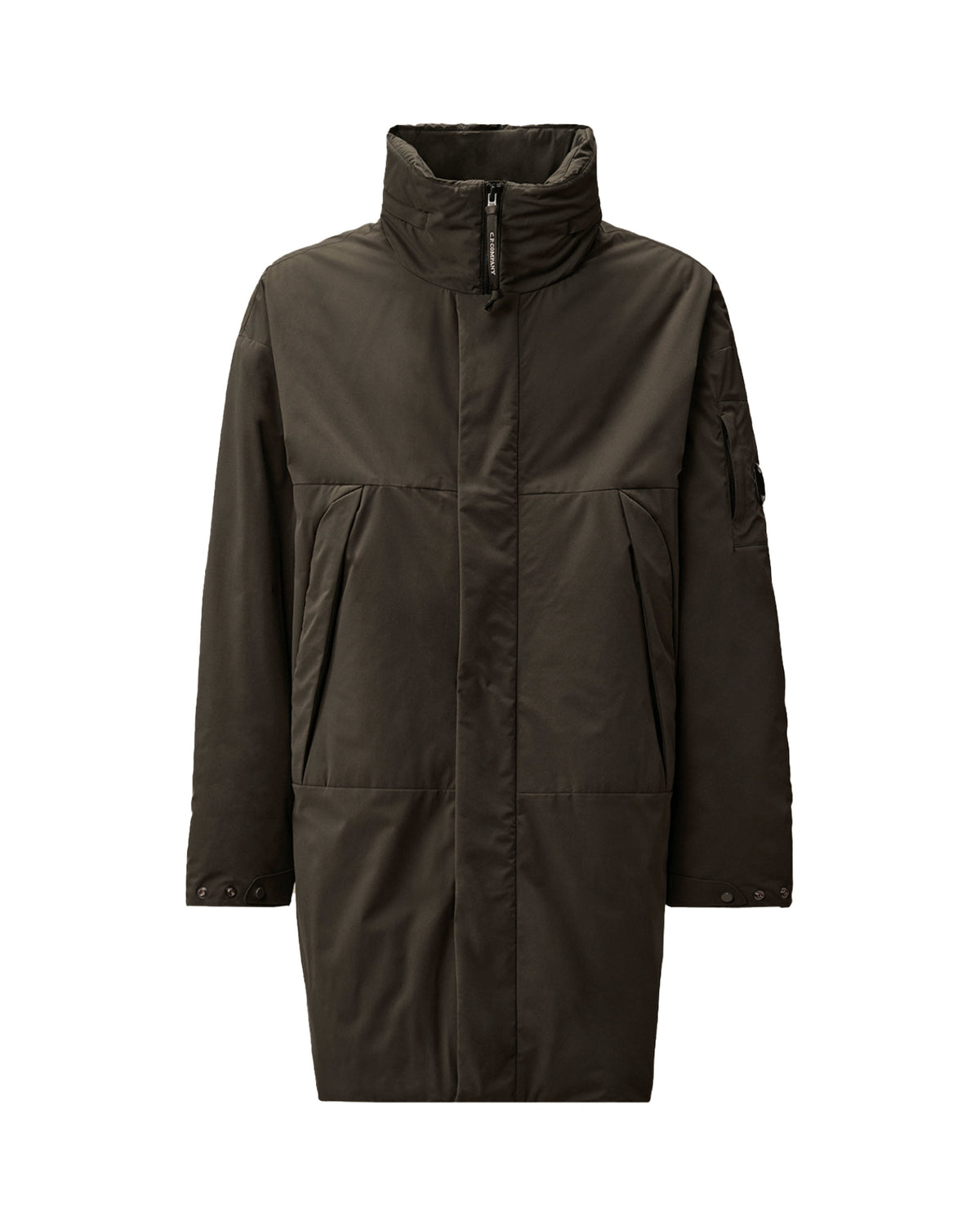 CP Company Outerwear Long Jacket in Pro-Tek Dark Sadow