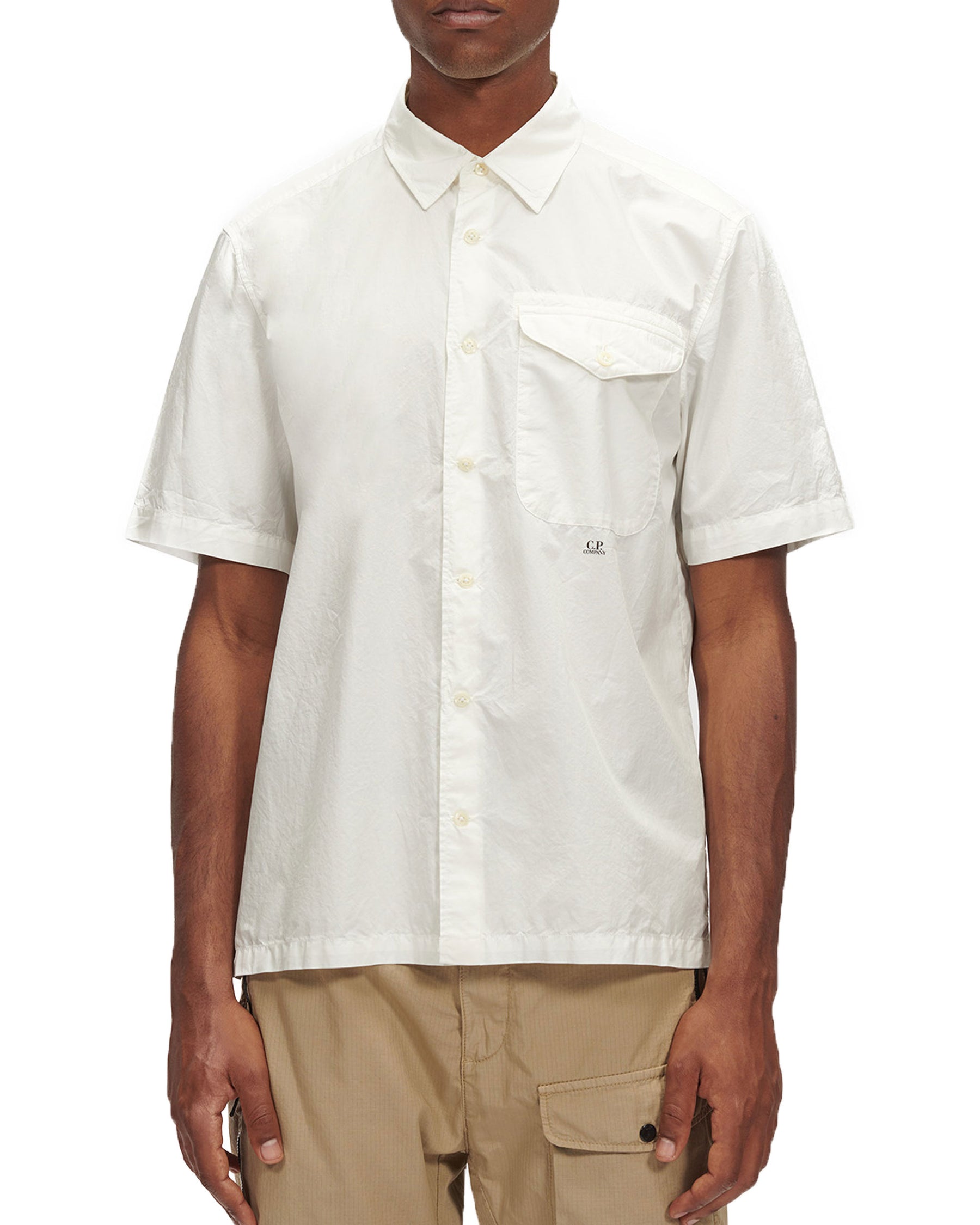 CP Company Popeline Pocket Shirt White