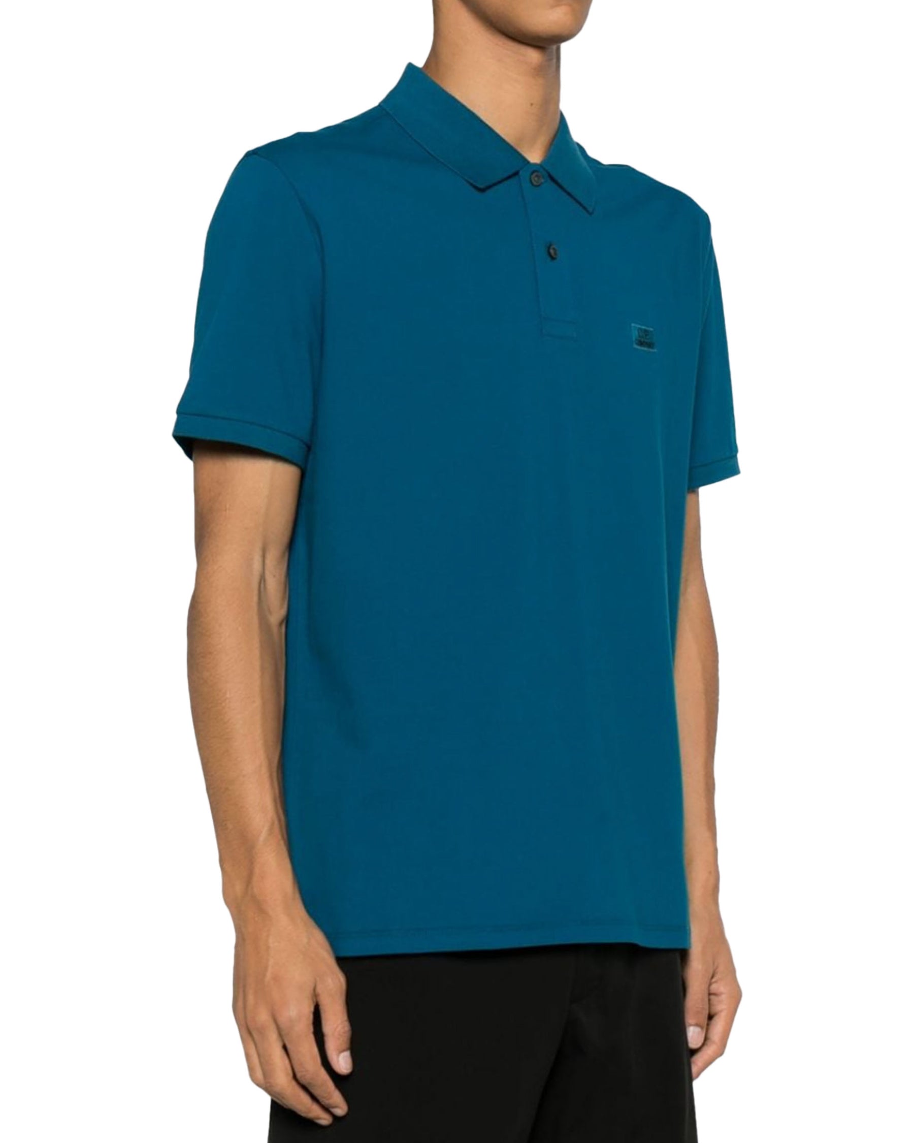 CP Company Stretch Piquet Regular Polo Shirt Ink Blue