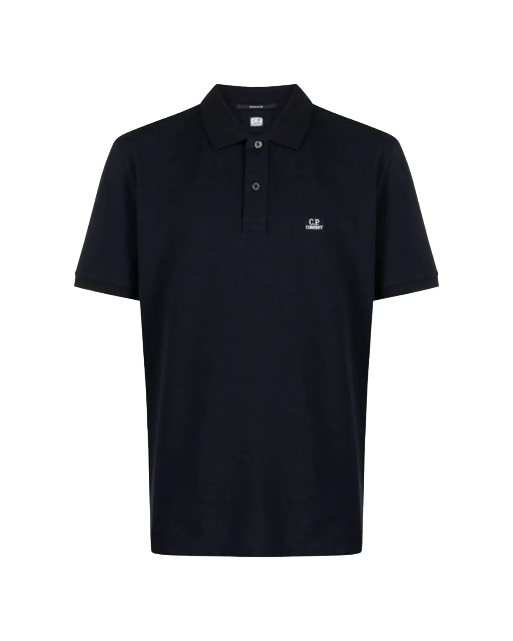 CP Company Stretch Piquet Regular Polo Shirt Total Eclipse