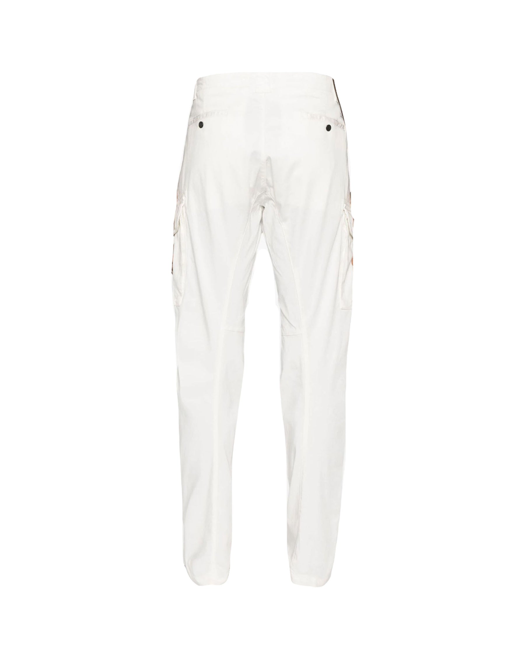 CP Company Stretch Sateen Ergonomic Lens Cargo Pants White