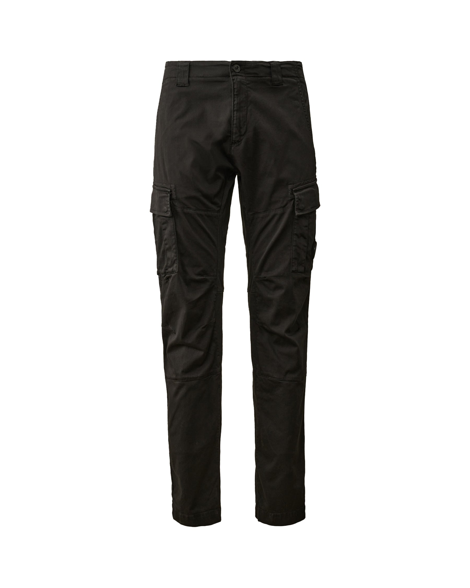 CP Company Stretch Sateen Ergonomic Lens Cargo Pants Black