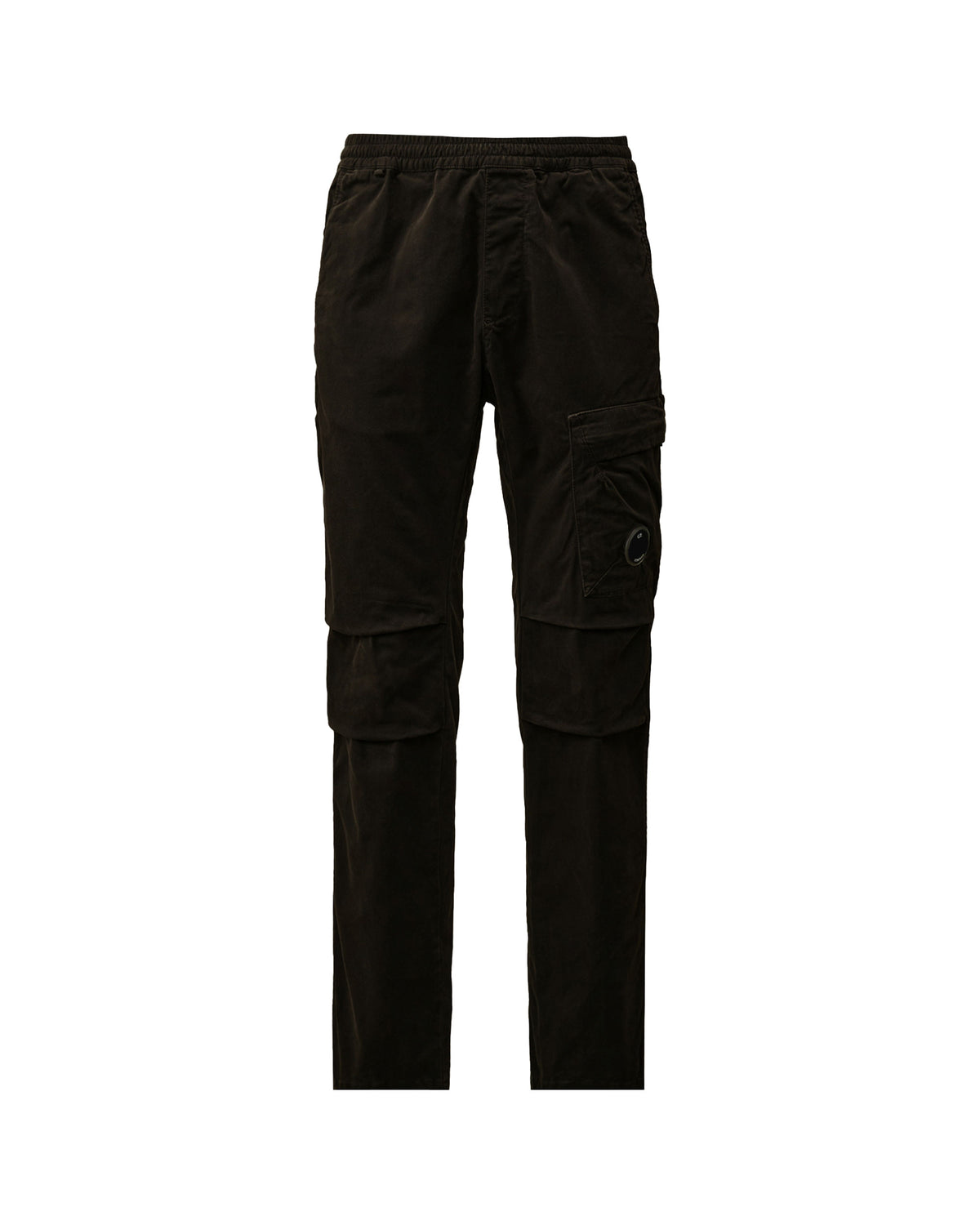 CP Company Stretch Sateen Ergonomic Lens Single Cargo Pants Nero