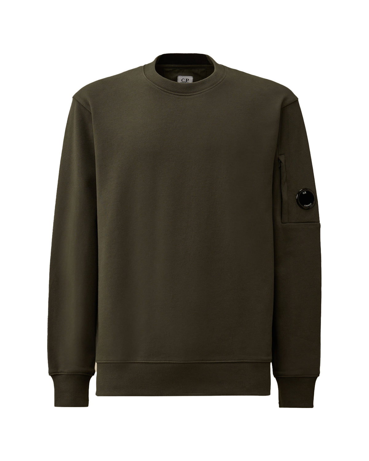 CP Company Sweatshirts Crew Neck in Diagonal Raised Fleece Dark Shadow