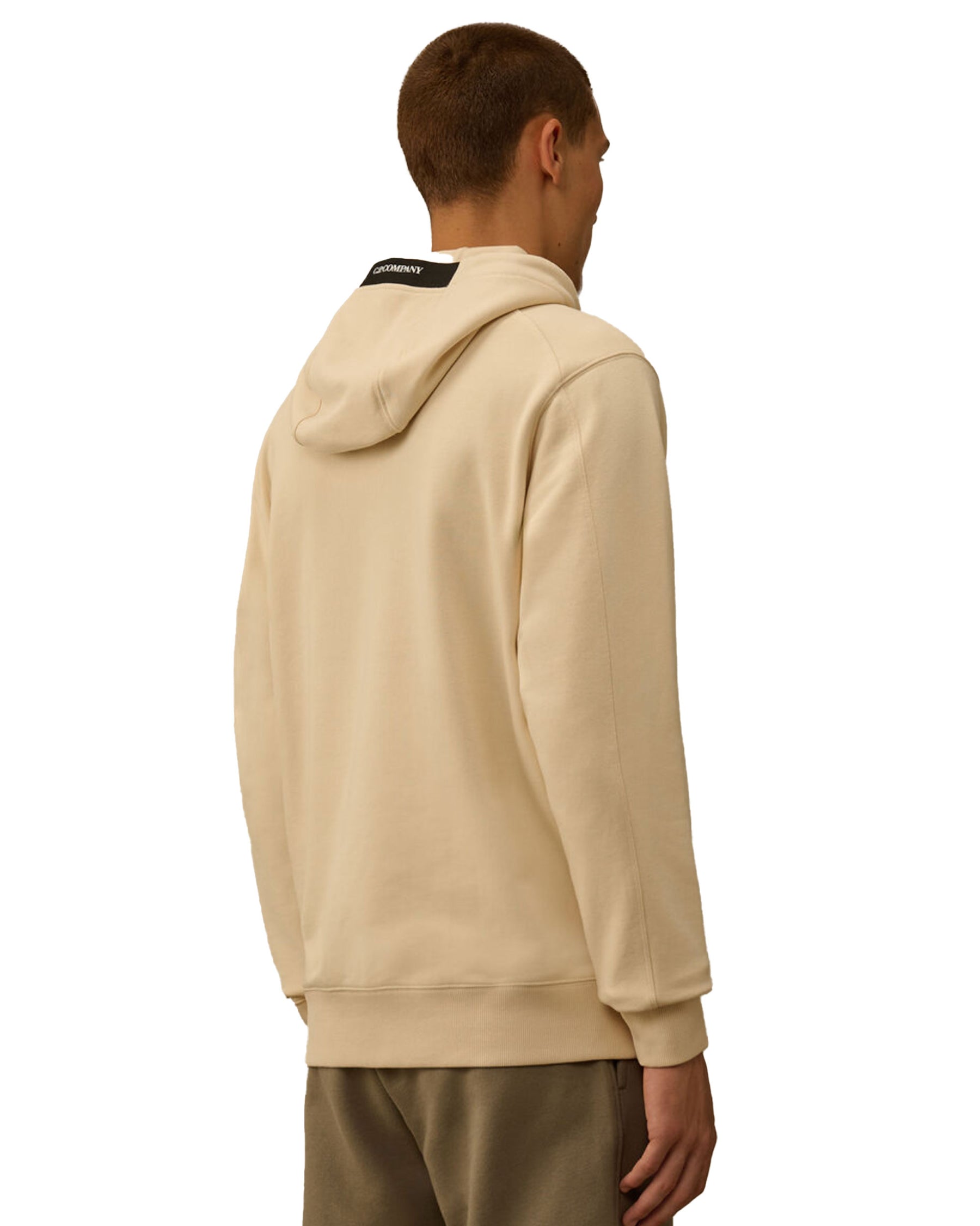 CP Company Sweatshirts Sweat Hooded In Diagonal Raised Fleece Pistacchio Shell