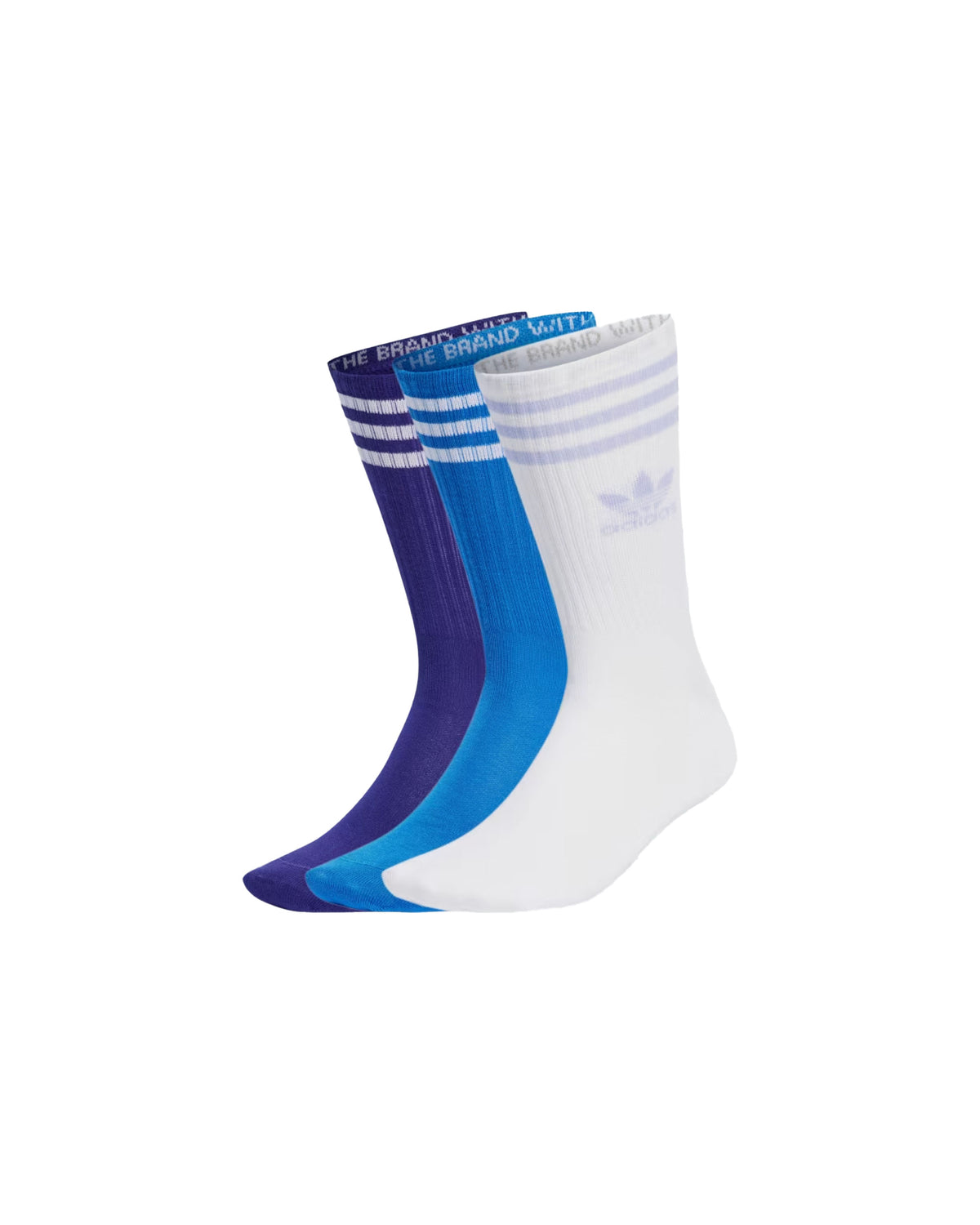 Calzini Adidas Crew Sock 3 Stripe Azzurro