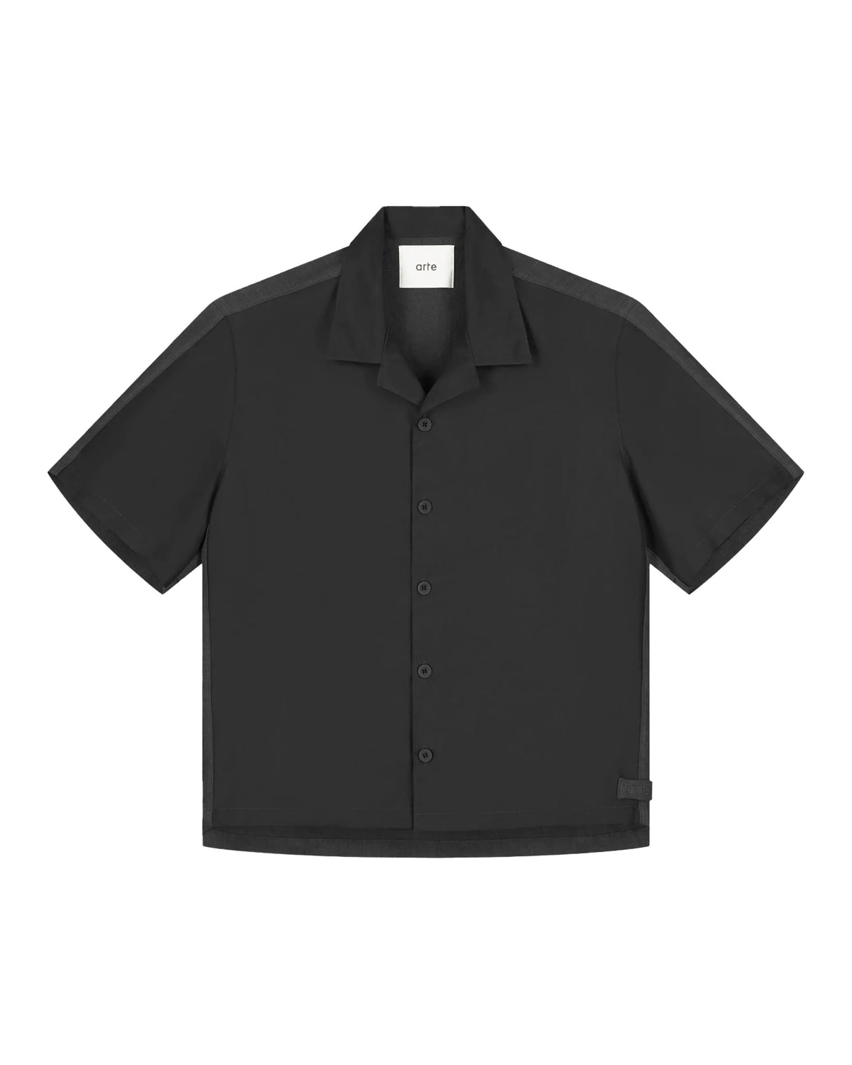 Camicia Uomo Nylon Linnen Shirt Black