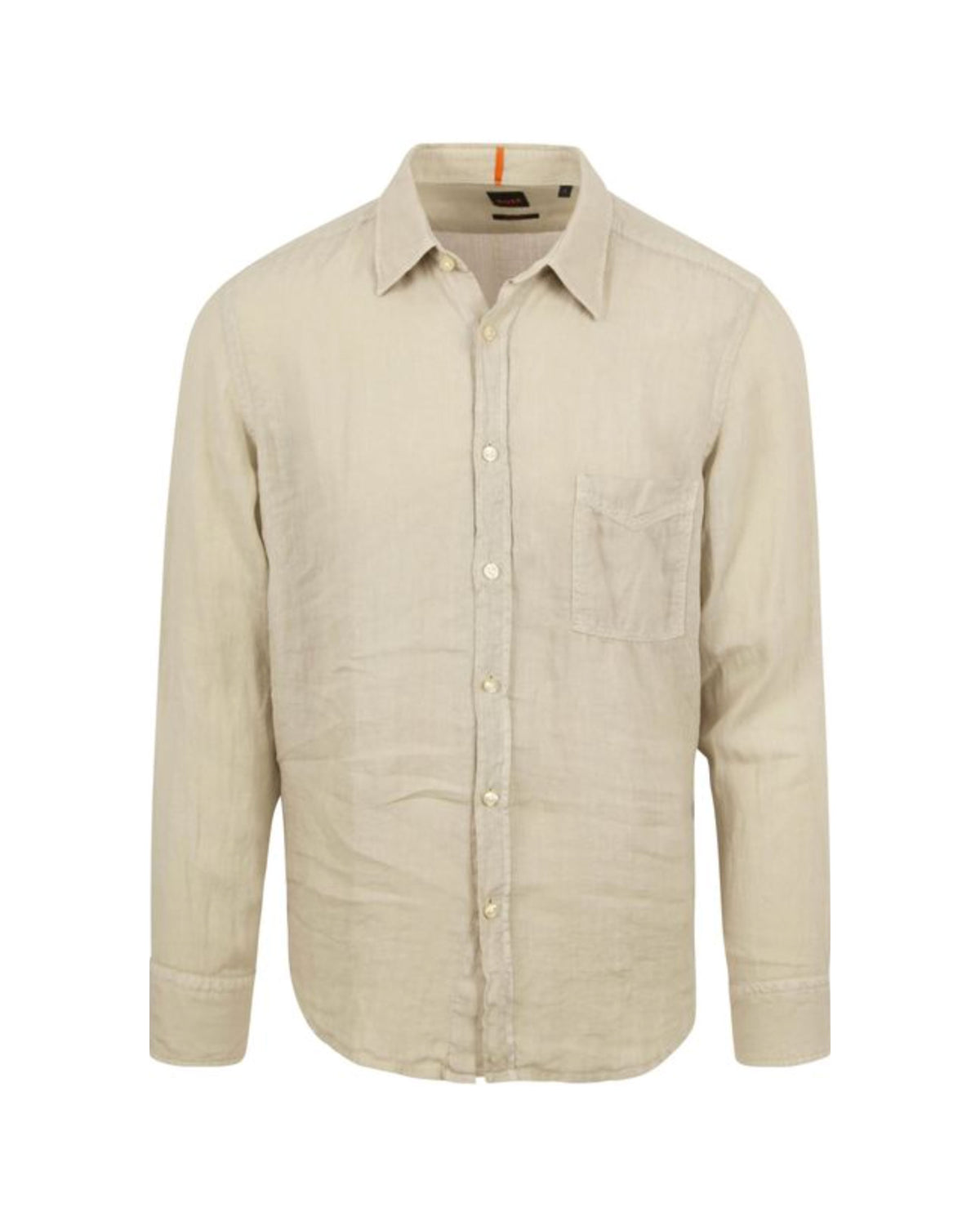 Camicia Uomo Boss Relegant Lino Beige