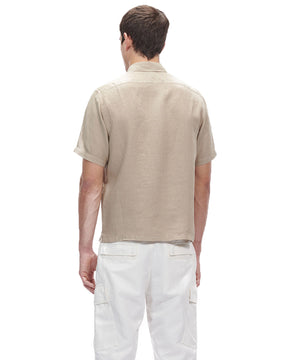 CP Company Lino Pockets Shirt Cobblestone