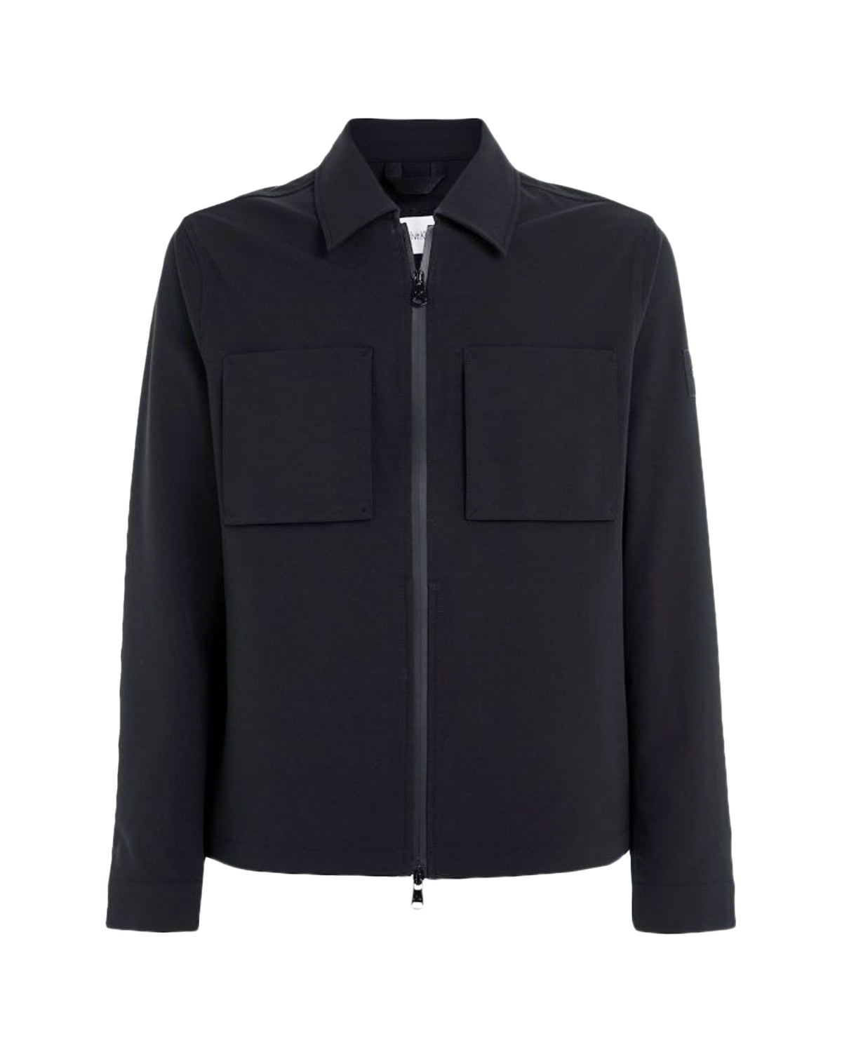 Camicia Uomo Calvin Klein Crinkle Tech Stretch Overshirt Nero