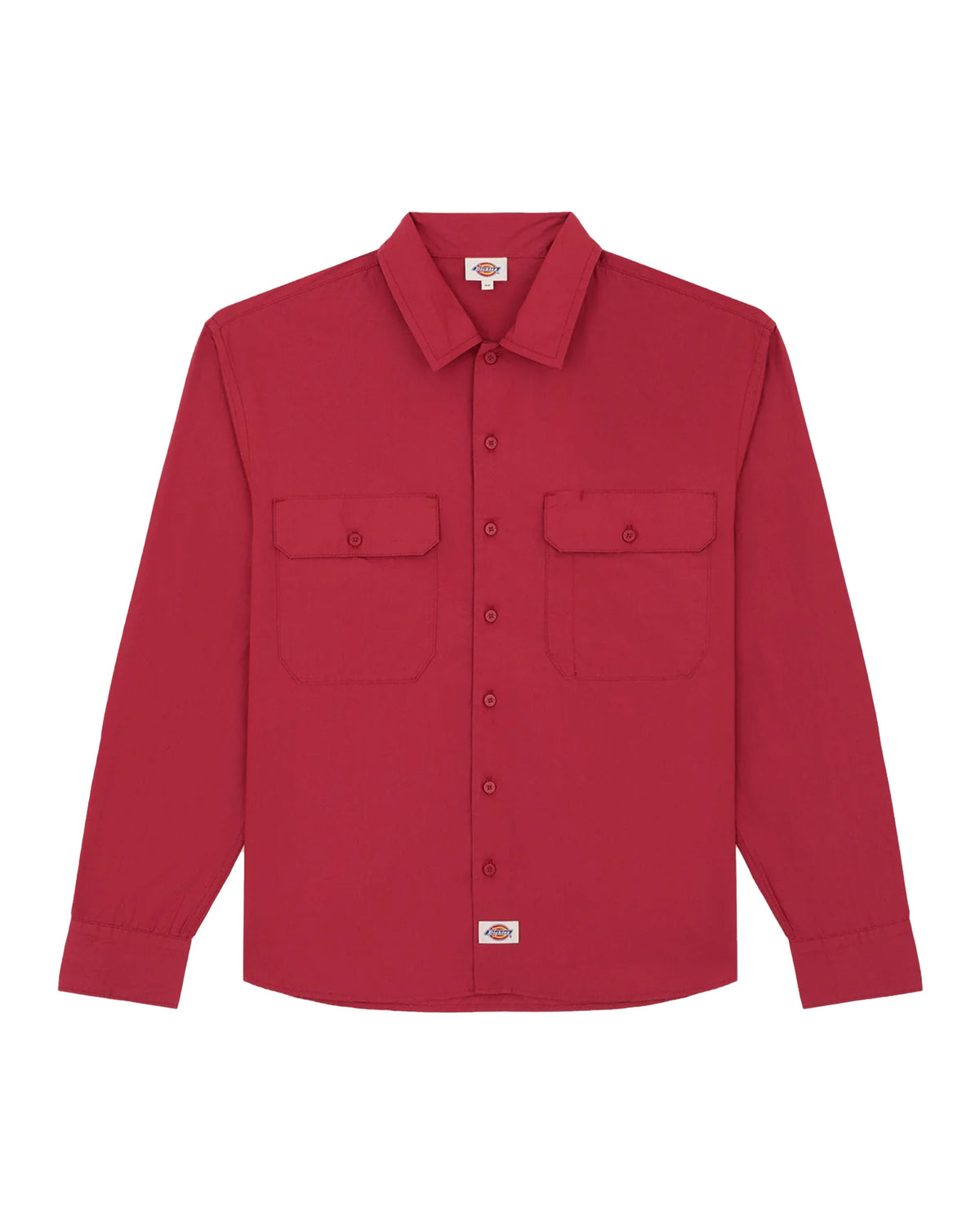 Camicia Uomo Supima Work Shirt Ls Garnet Rosso