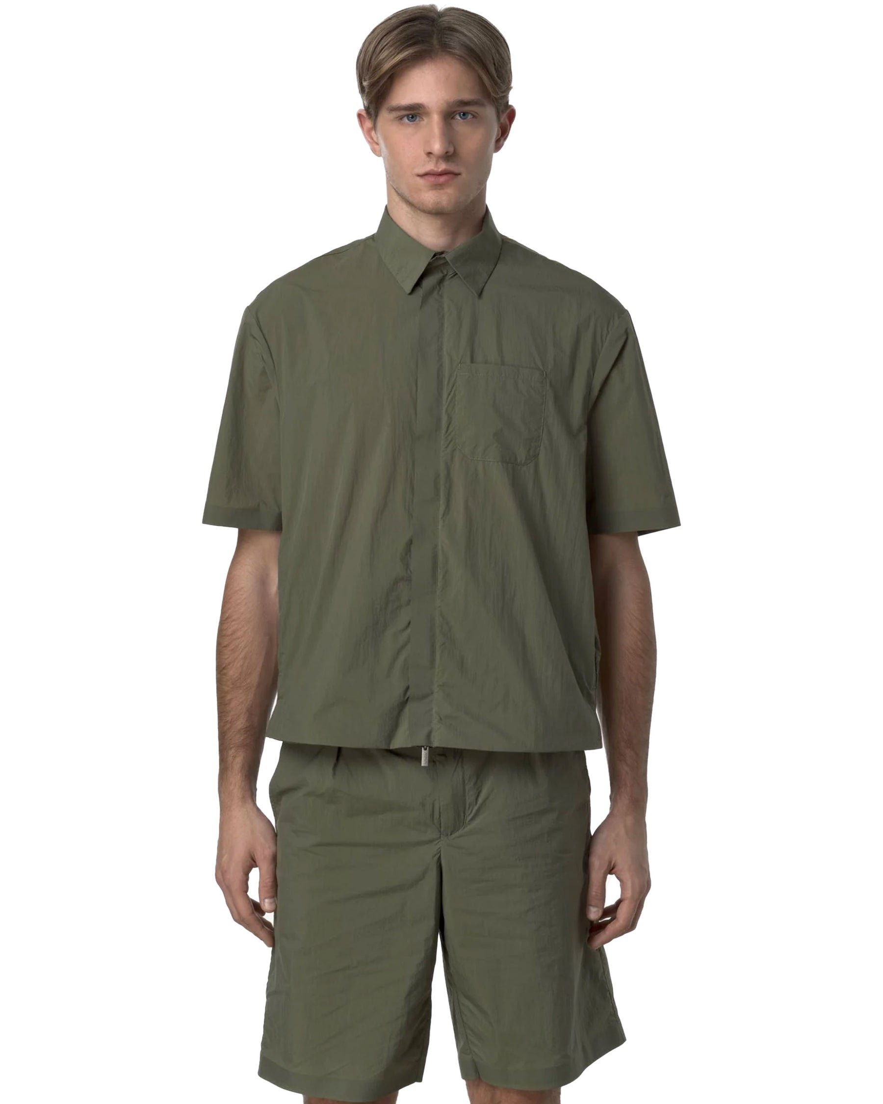 Camicia Uomo K-Way Licon Verde Militare