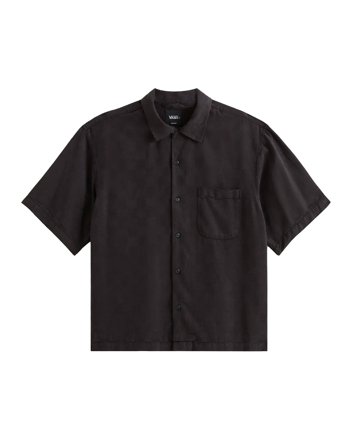 Camicia Uomo Vans Van Doren Tencel Check Camp SS Shirt Nero